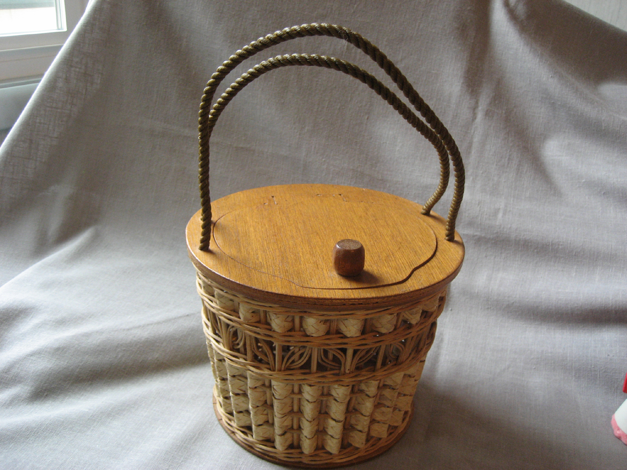 Wicker Sewing Basket