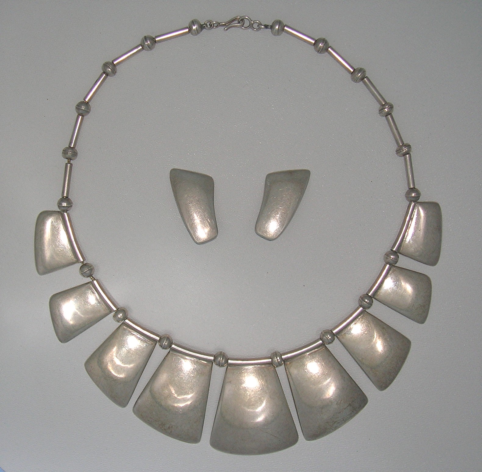 Mexico Sterling Silver RIVERAS Necklace Earrings