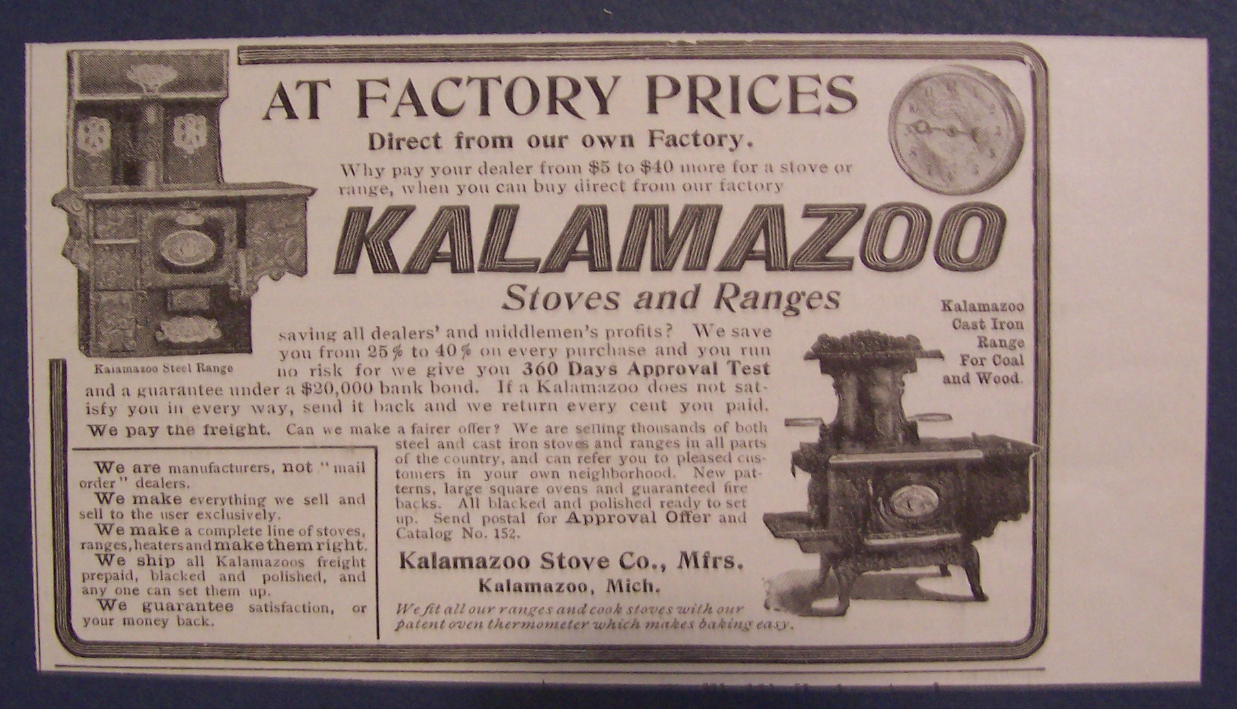 1904  Kalamazoo  Stoves  And  Ranges