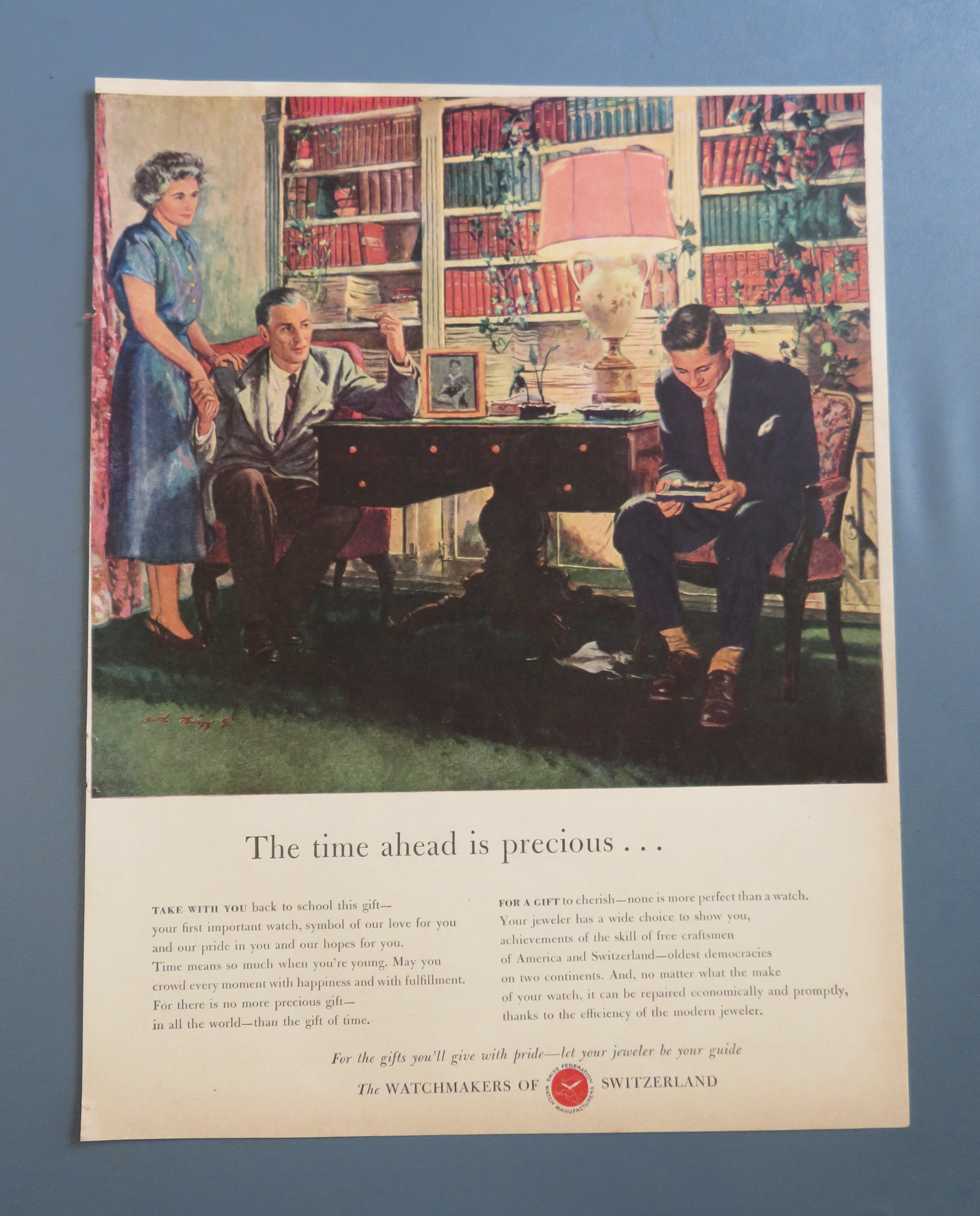 1948 Watchmakers of Switzerland with Boy & Parents