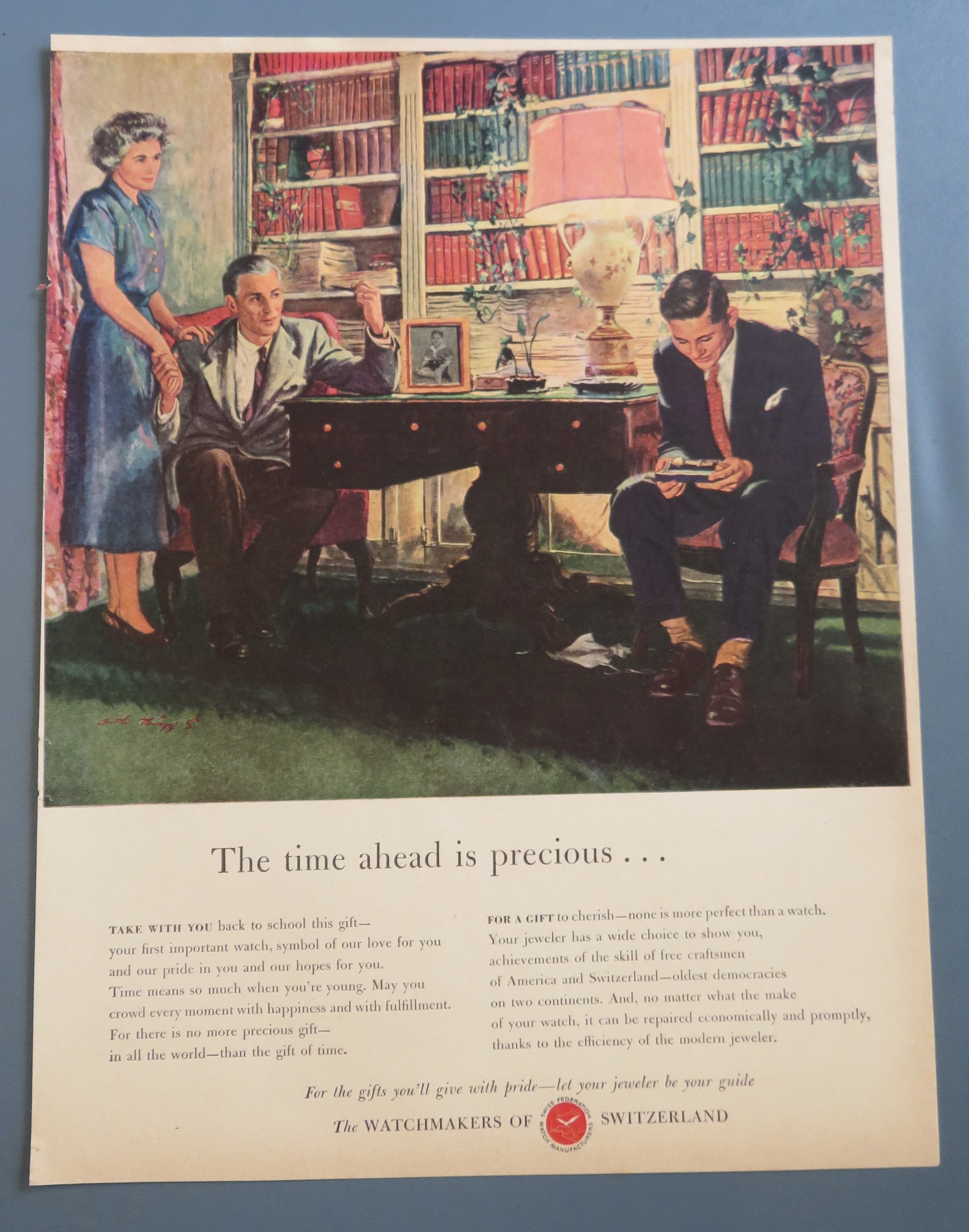 1948 Watchmakers of Switzerland with Boy & Parents