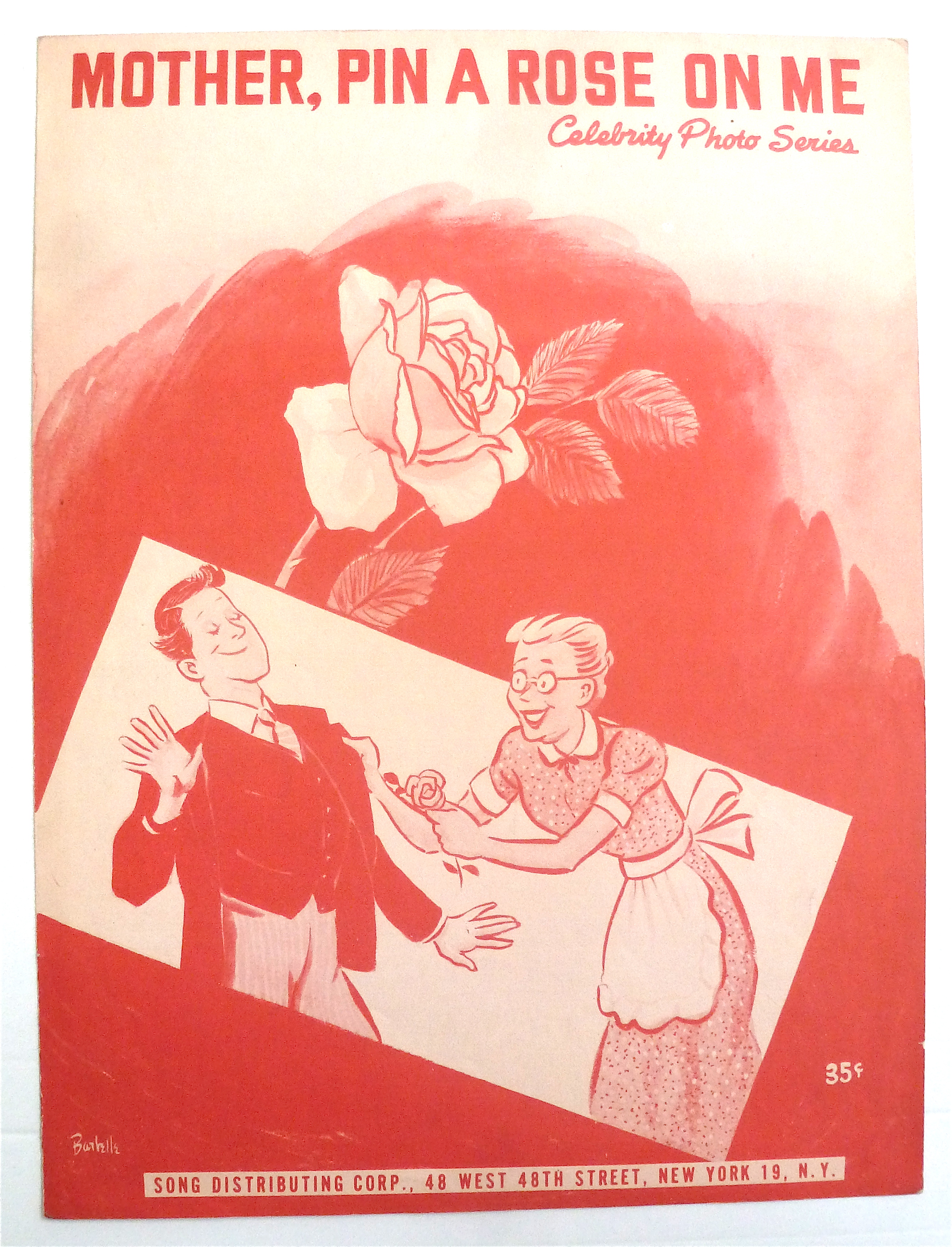 Sheet Music For 1940's Mother, Pin A Rose On Me