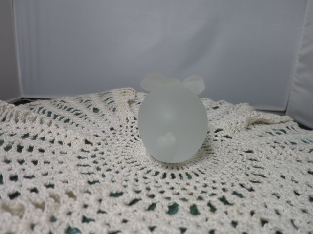 Interpur Satin Whiate Bunny Rabbit Figurine Contemporary Blown