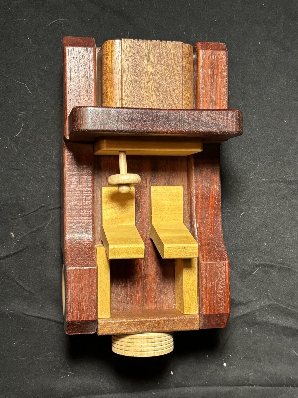 Handcrafted Wooden Toy Jeep Wrangler Safari Car Model Folk Art Display⁠