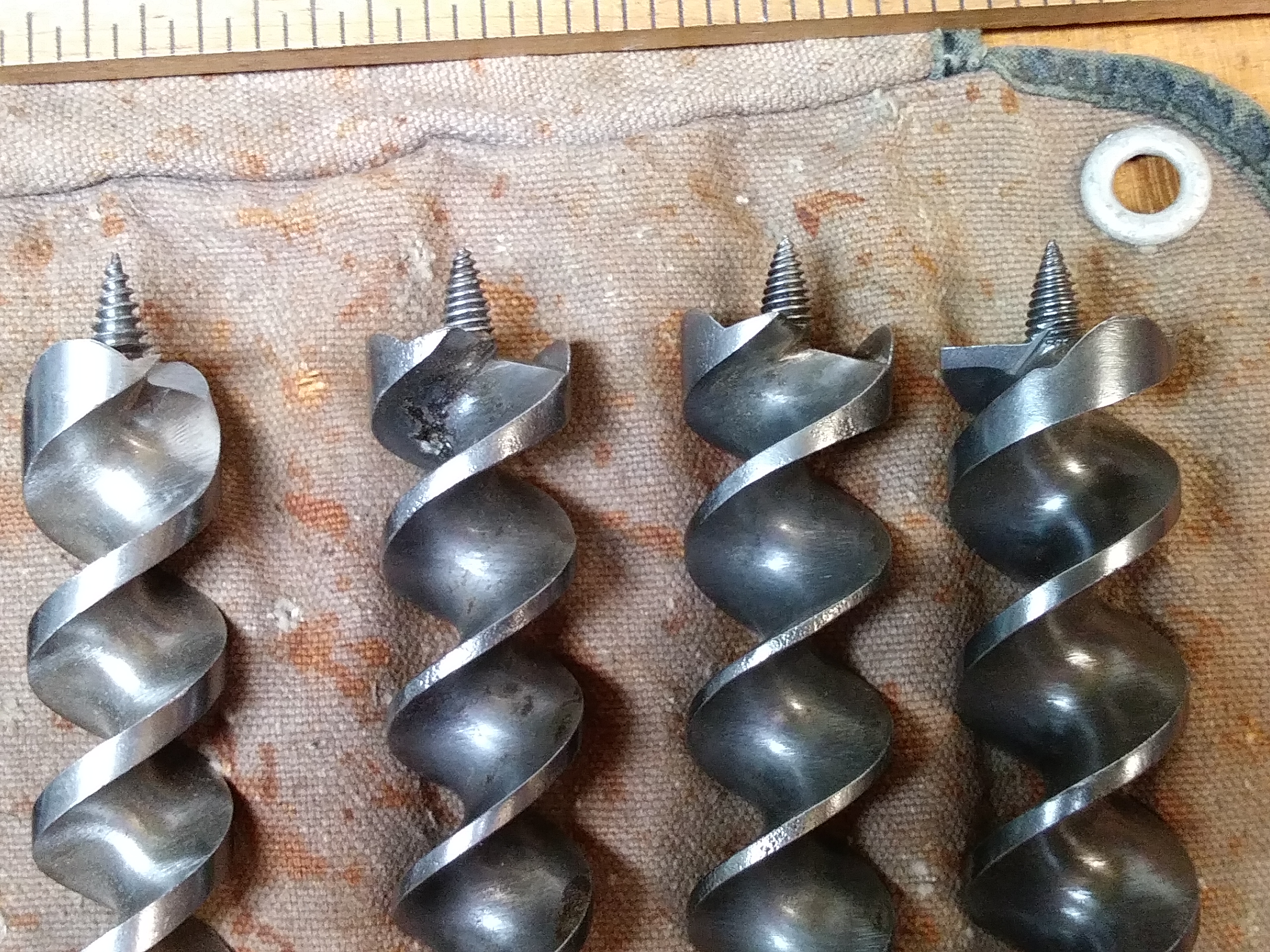 Russell Jennings Wood Auger Bit Set w/Roll