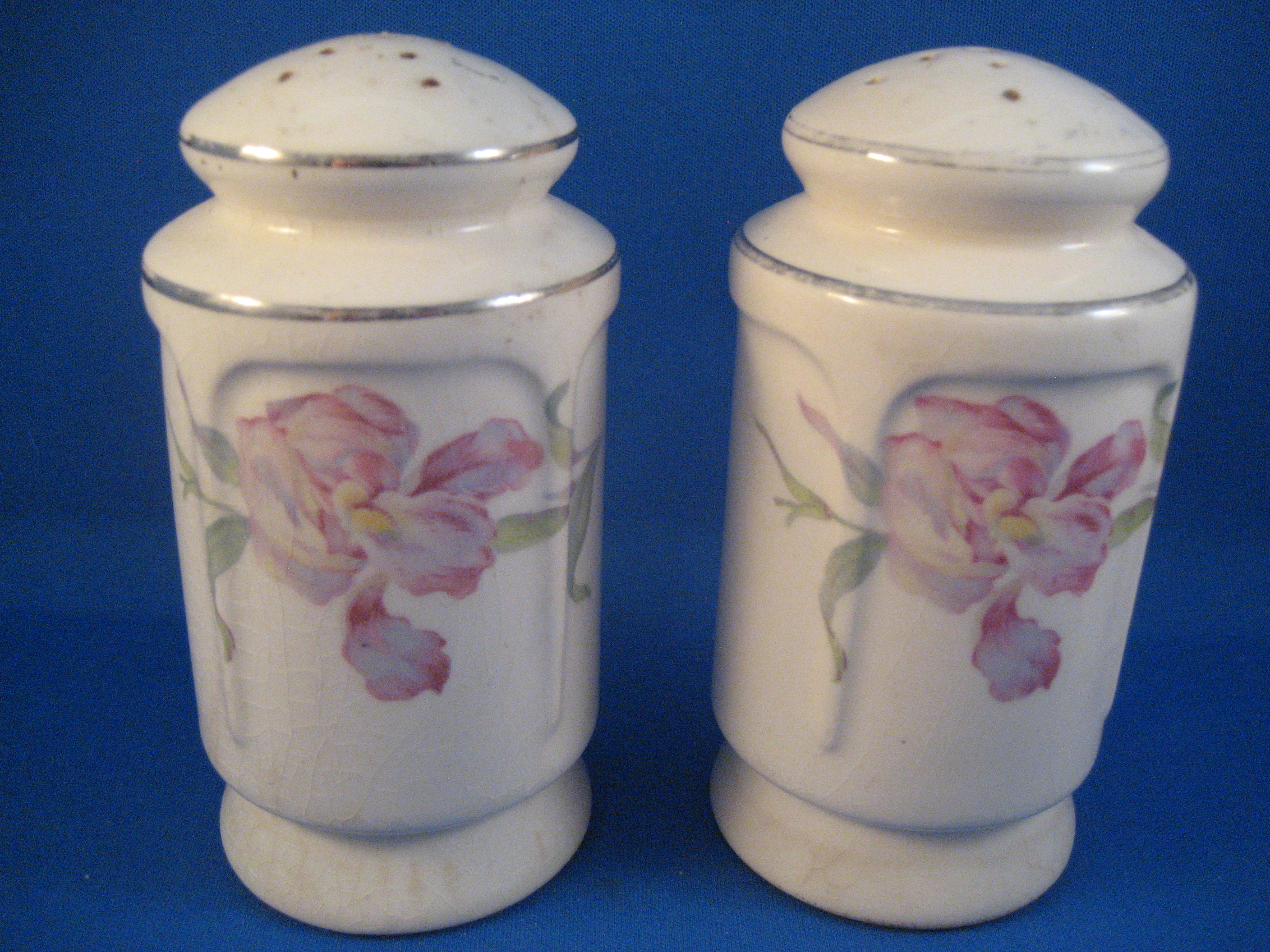Old Porcelain Salt and Pepper Shakers