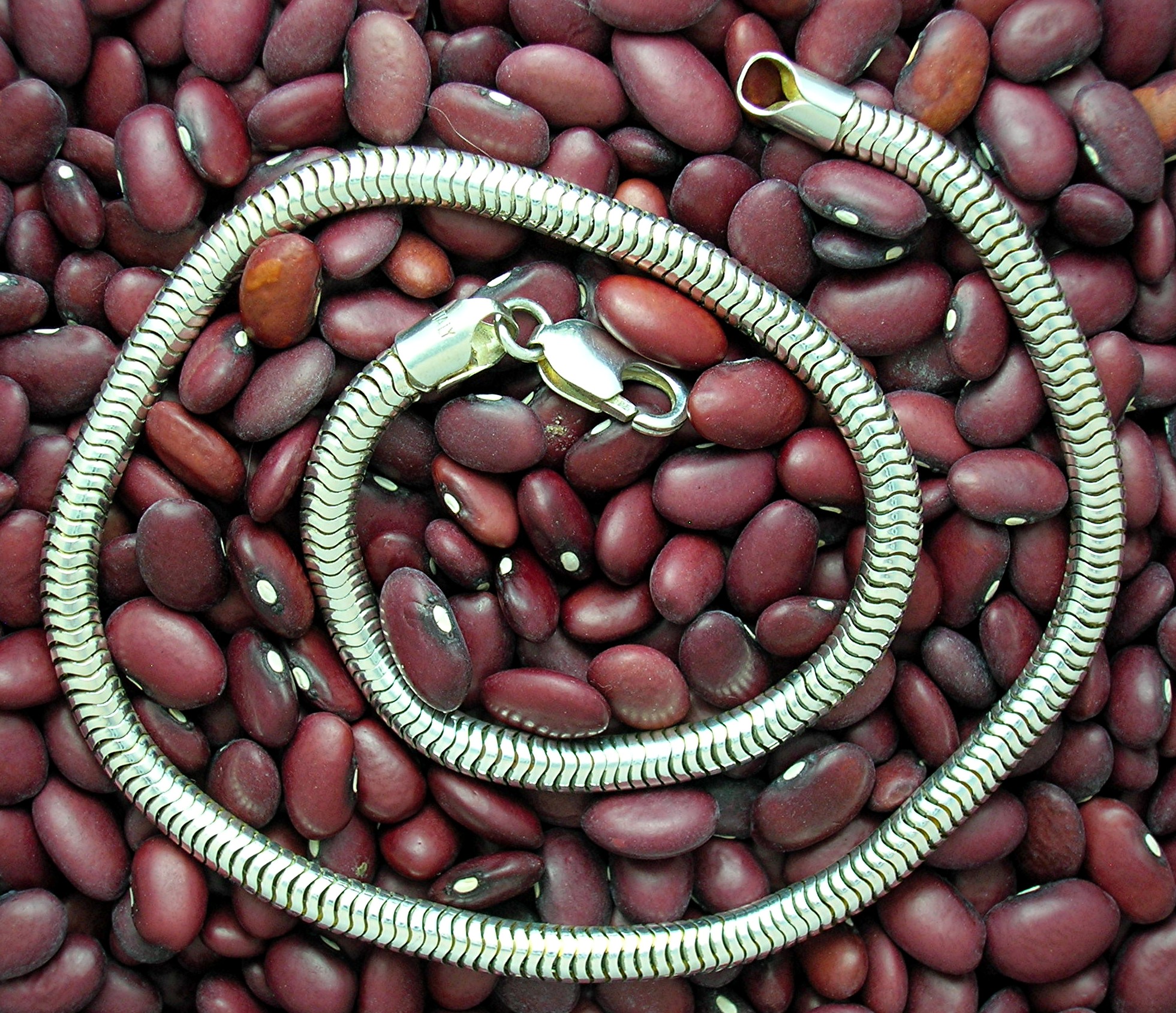 Sterling Silver Snake Chain Necklace Italy