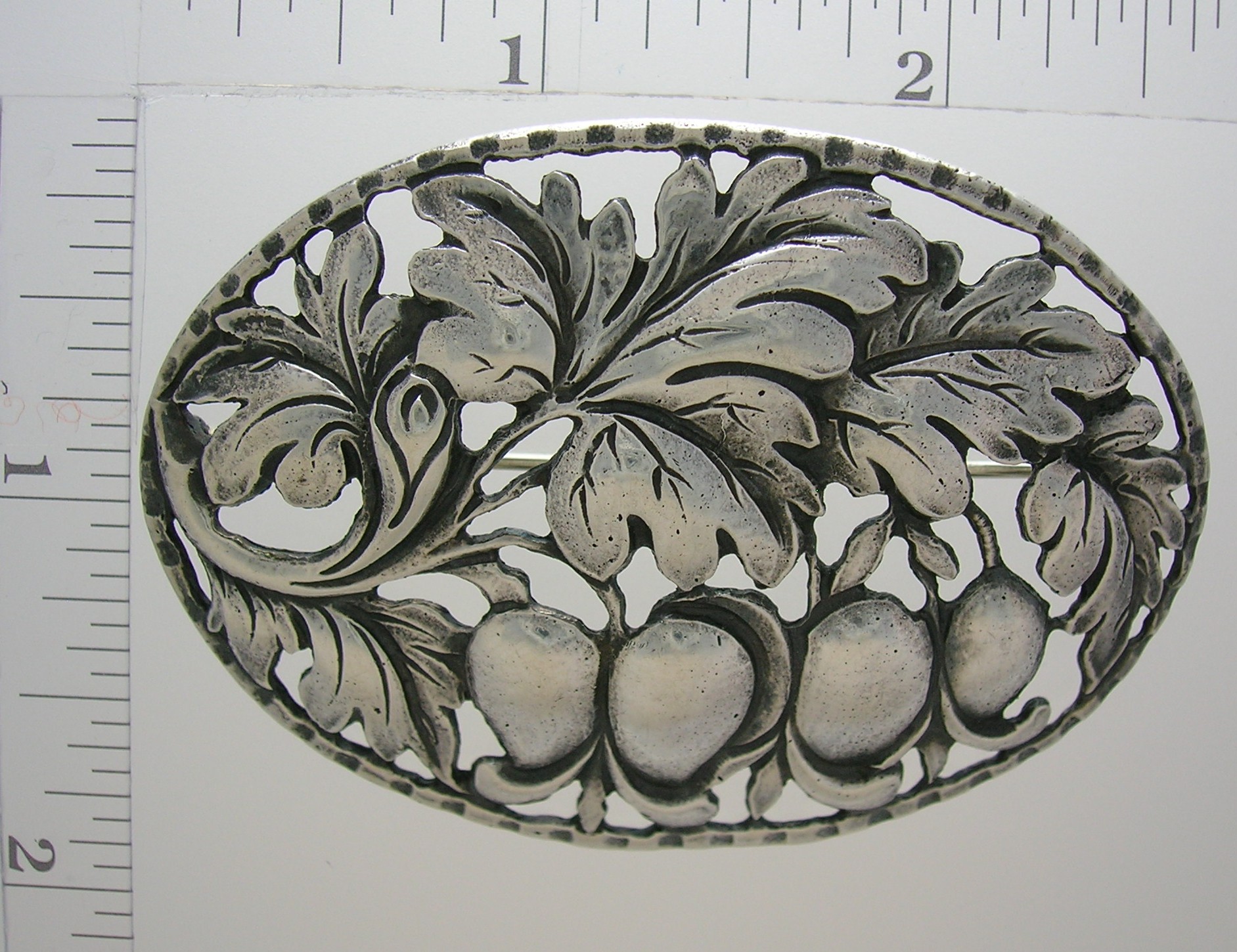 Cini Gugliemo Sterling Silver flowers and Leaves Brooch