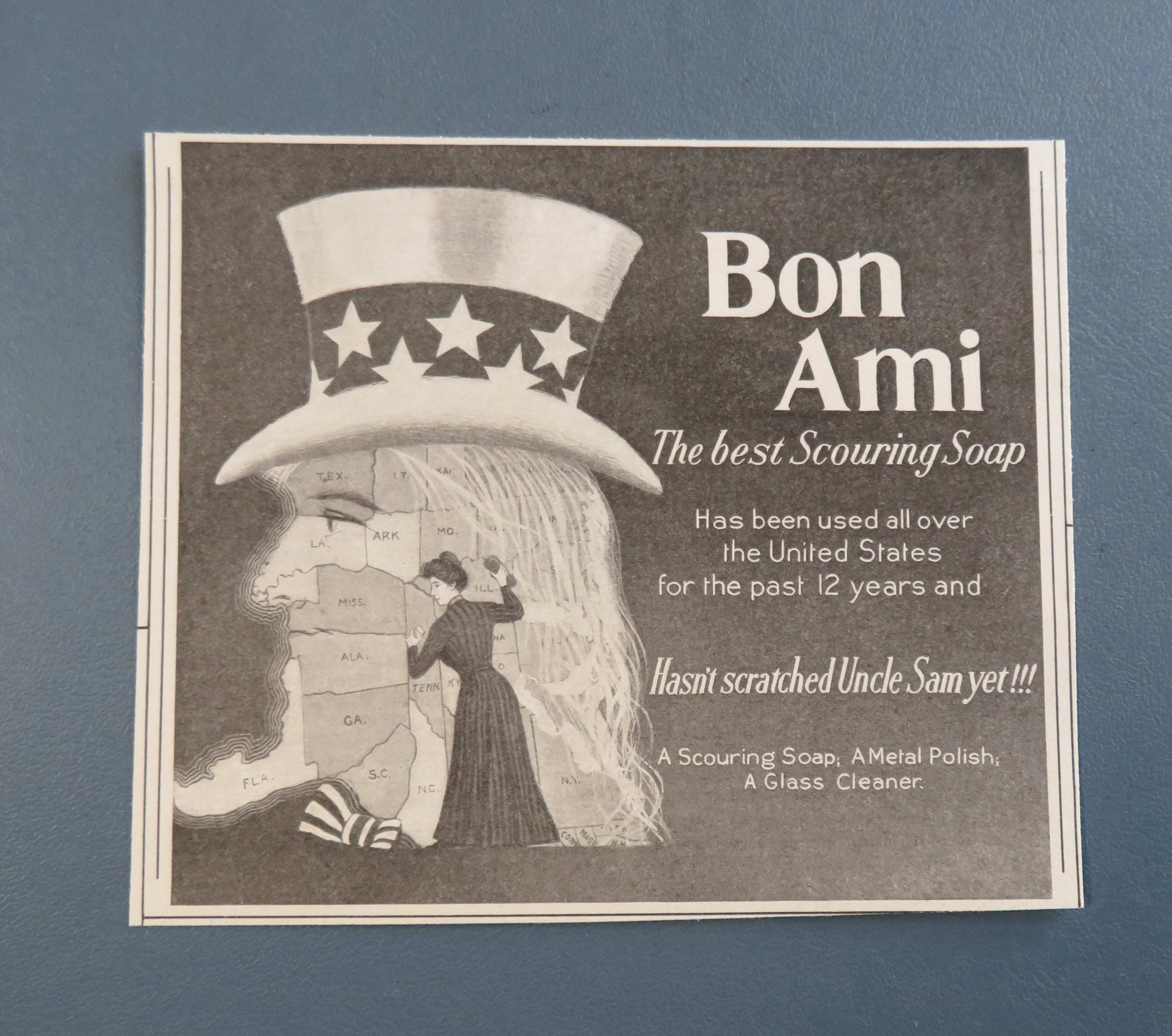 1904 Bon Ami Scouring Soap with Uncle Sam