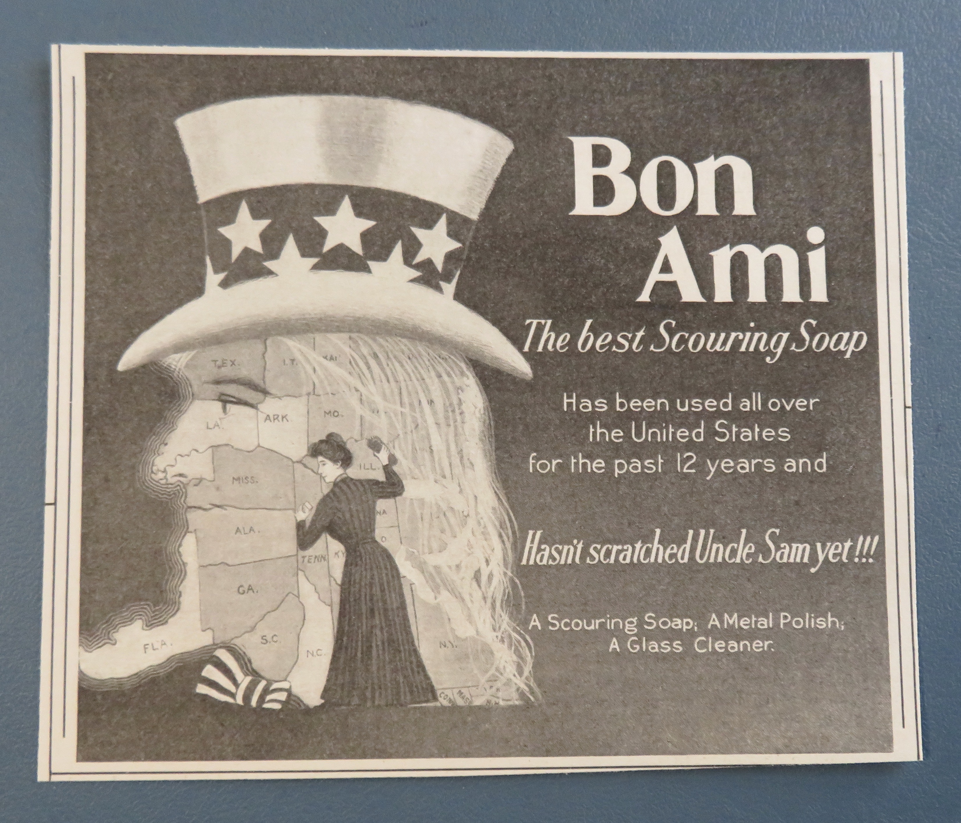 1904 Bon Ami Scouring Soap with Uncle Sam
