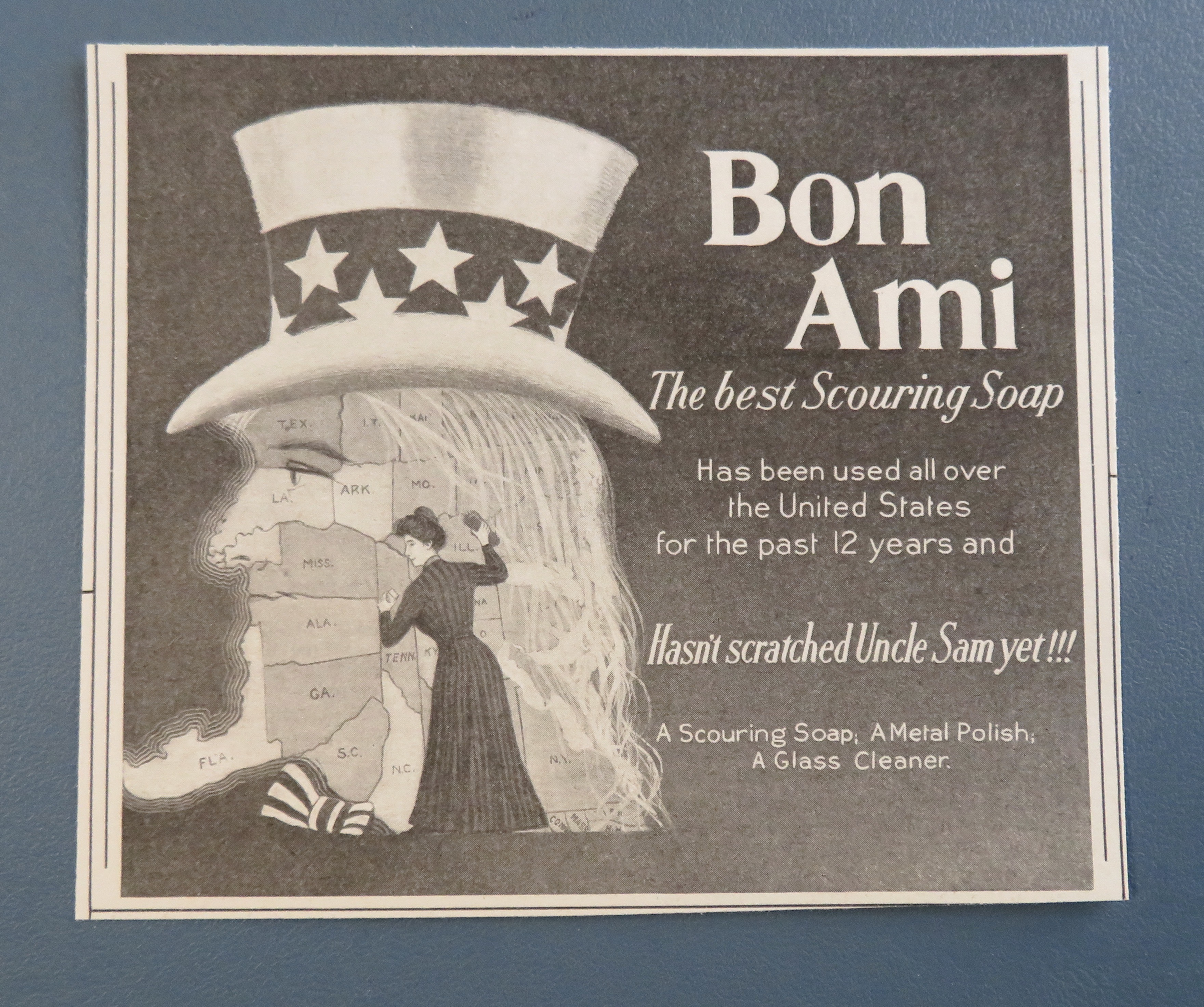 1904 Bon Ami Scouring Soap with Uncle Sam