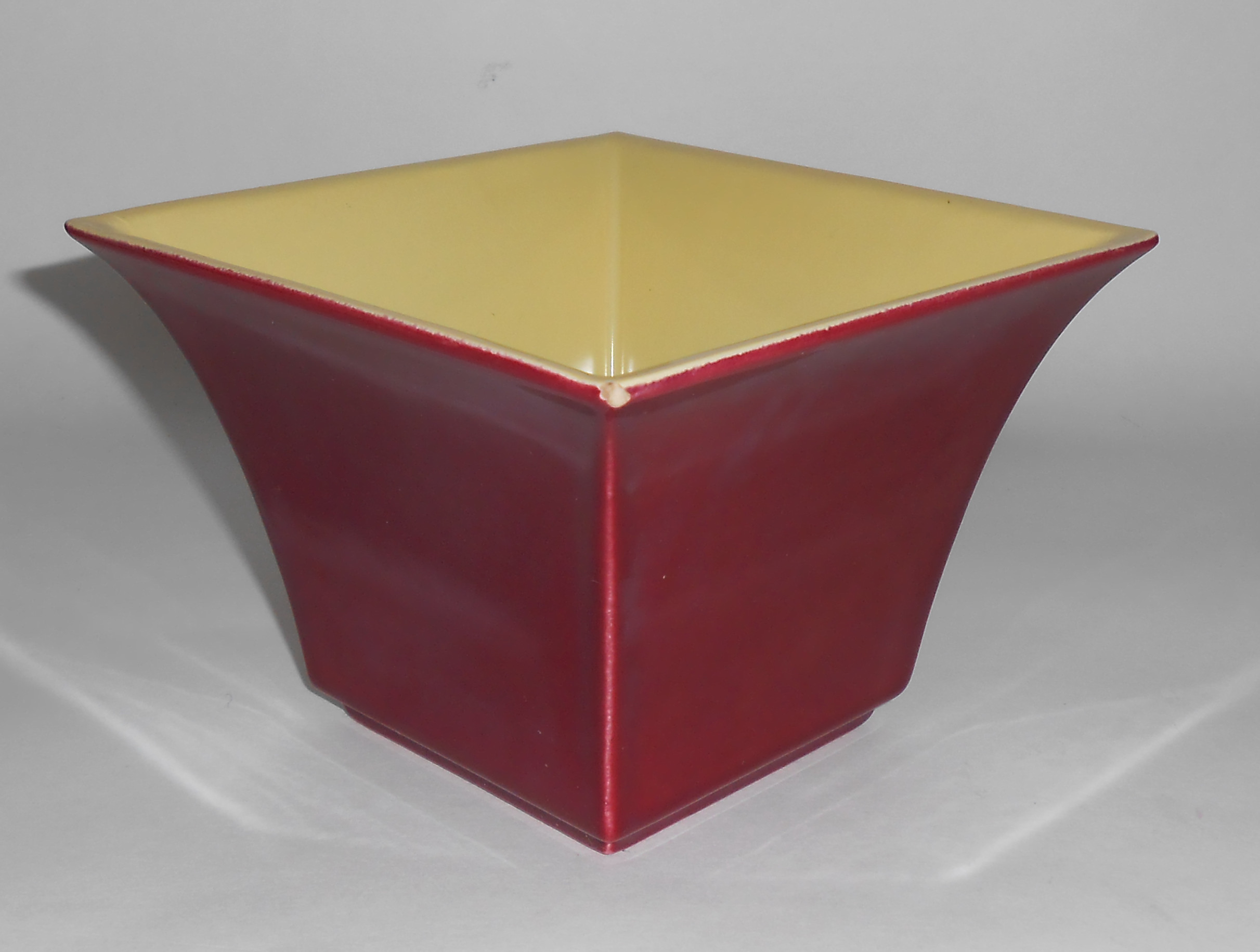 Franciscan Pottery Capistrano Art Ware Maroon/Yellow