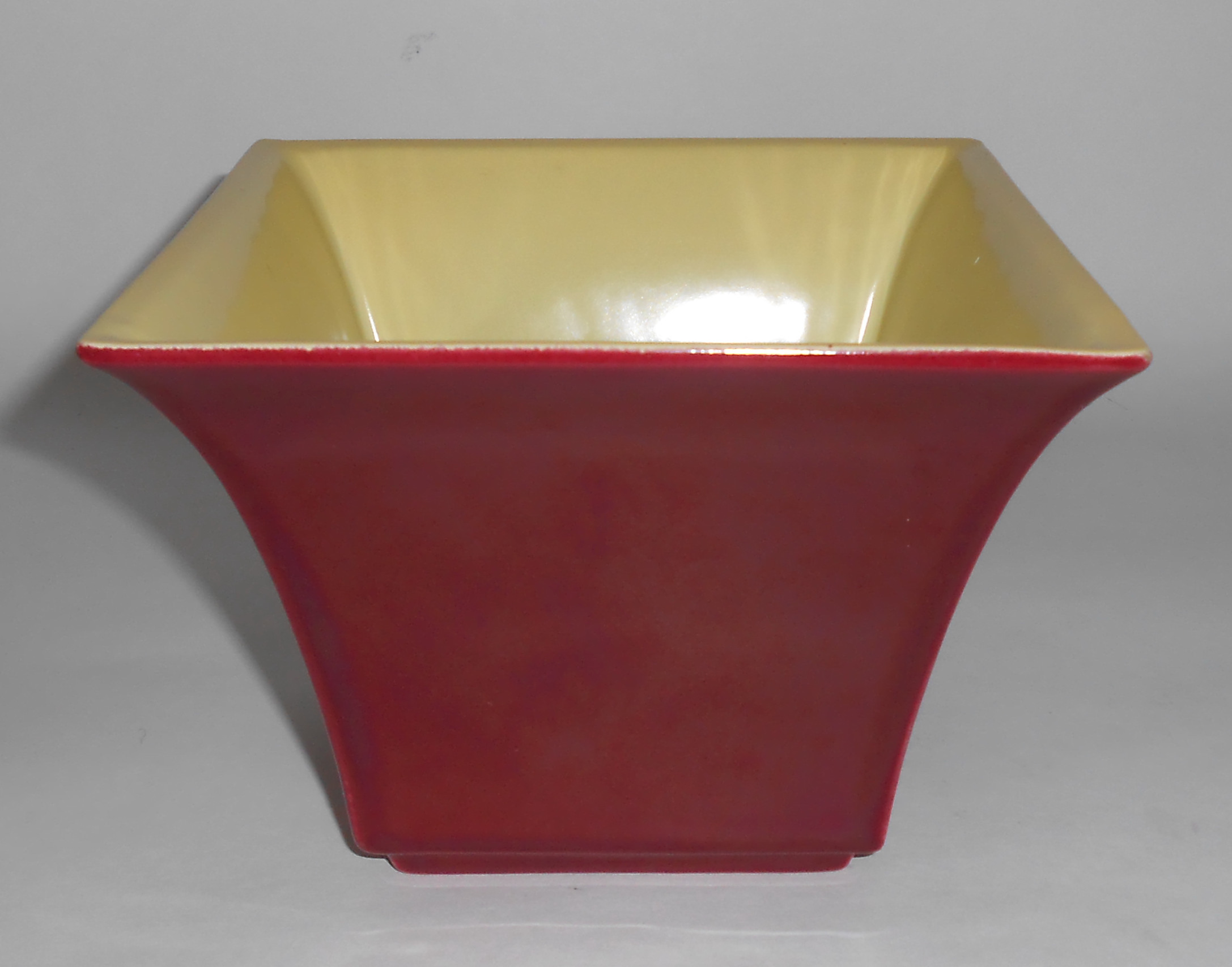 Franciscan Pottery Capistrano Art Ware Maroon/Yellow