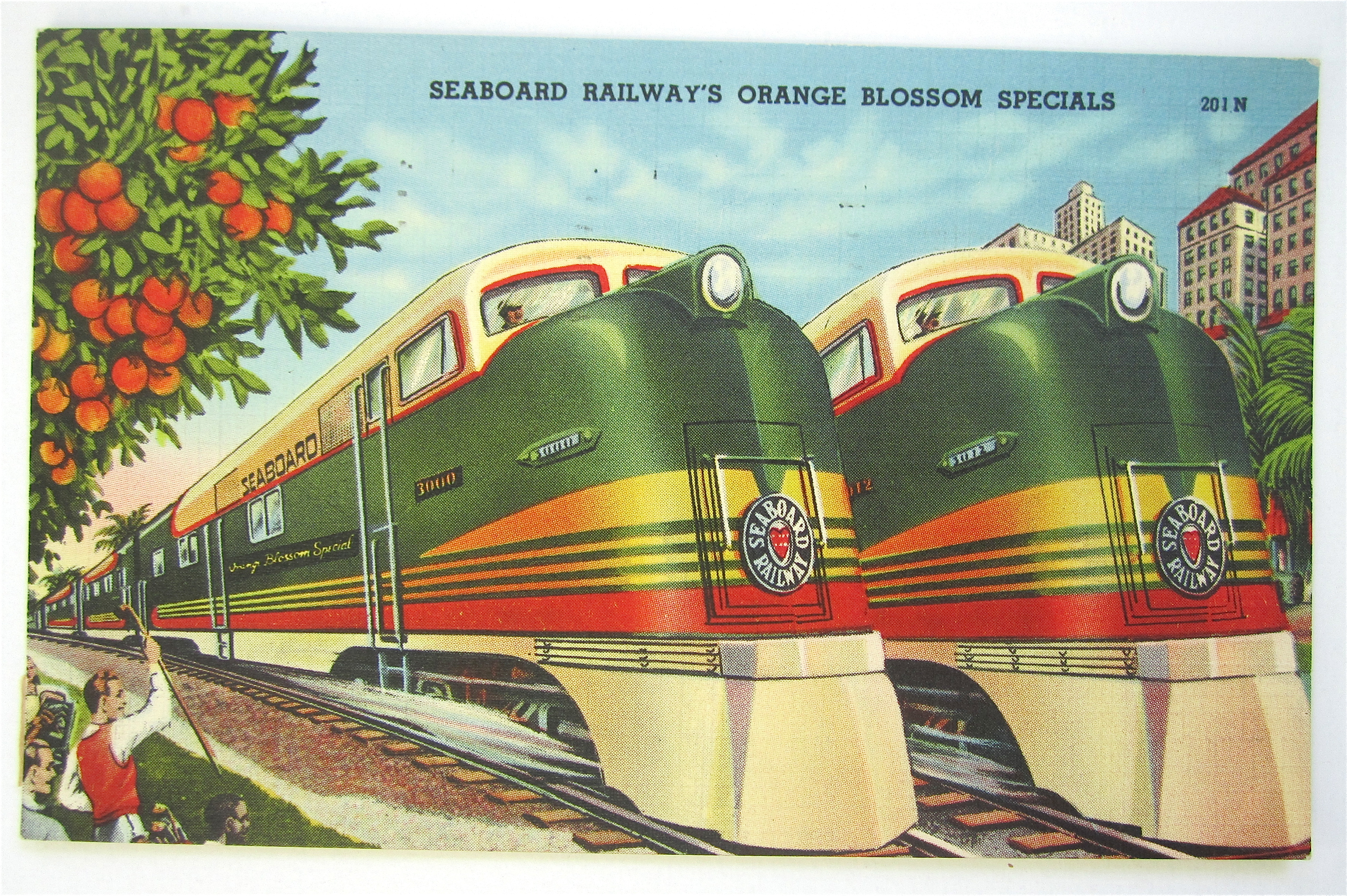 Seaboard Railways Orange Blossom Specials Postcard