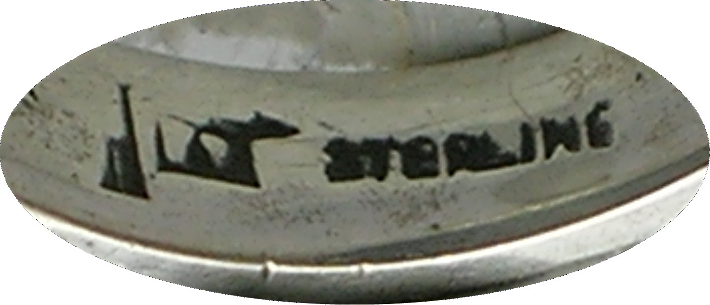 Domed Sterling Silver pinkie Ring, Artist Signed . . .