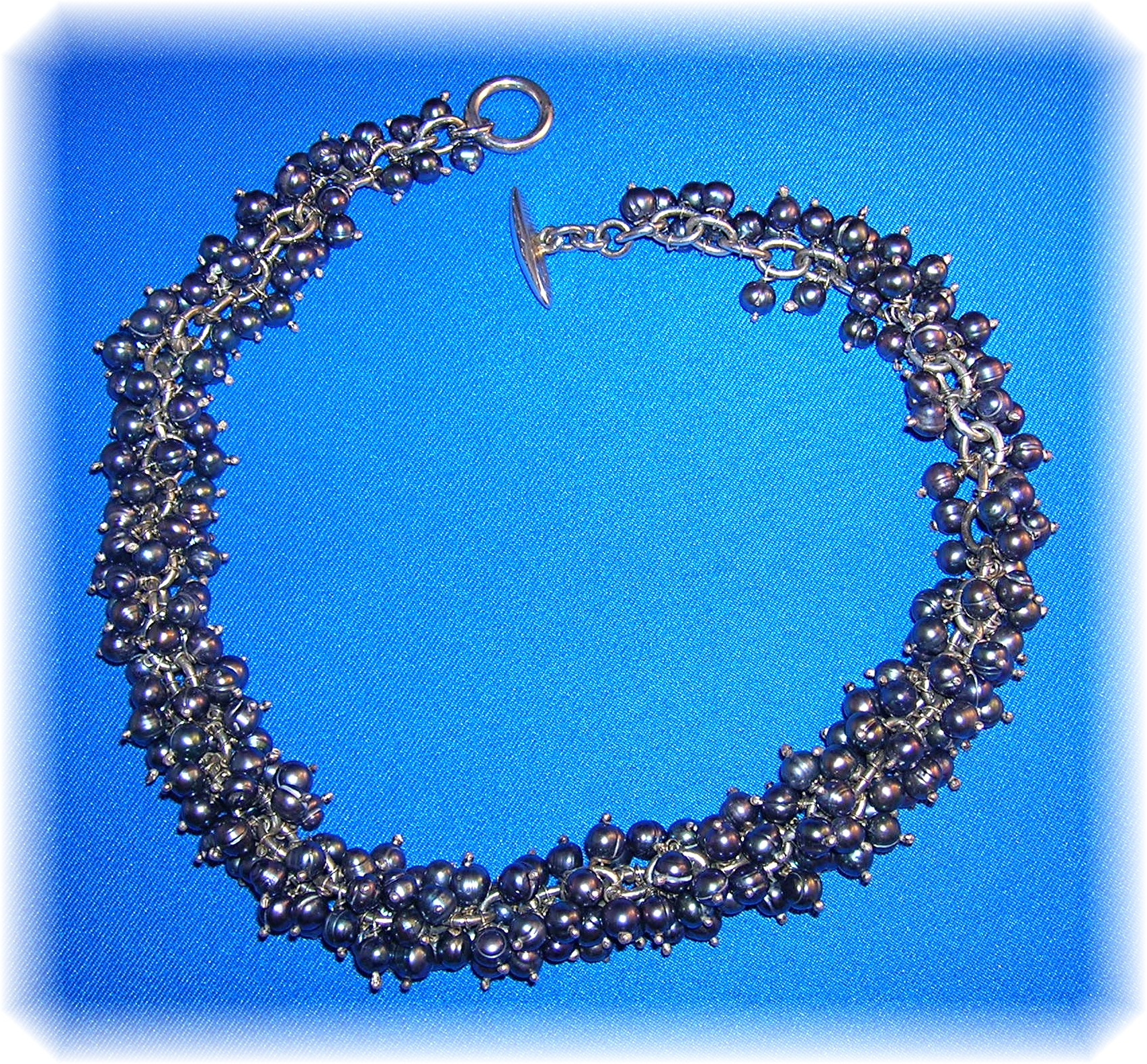 Necklace Sterling Silver Grey Freshwater Pearls