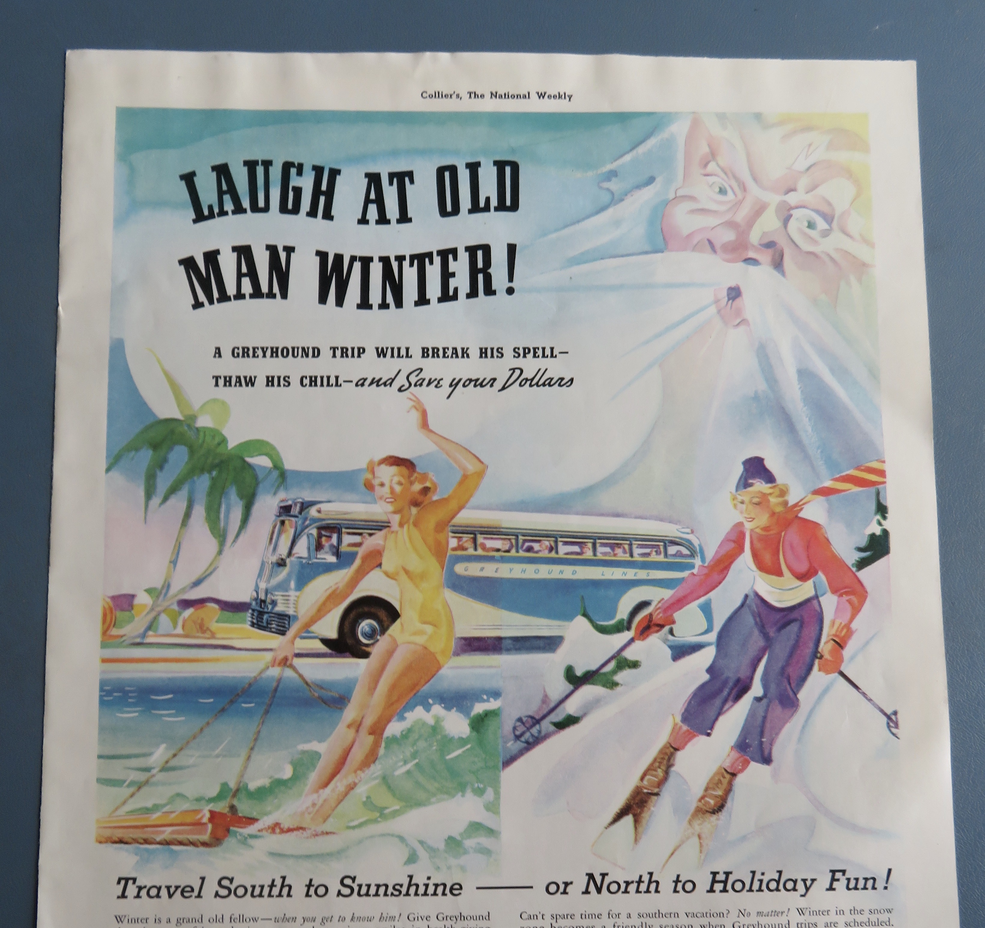 1937 Greyhound Lines with Laugh At Old Man Winter