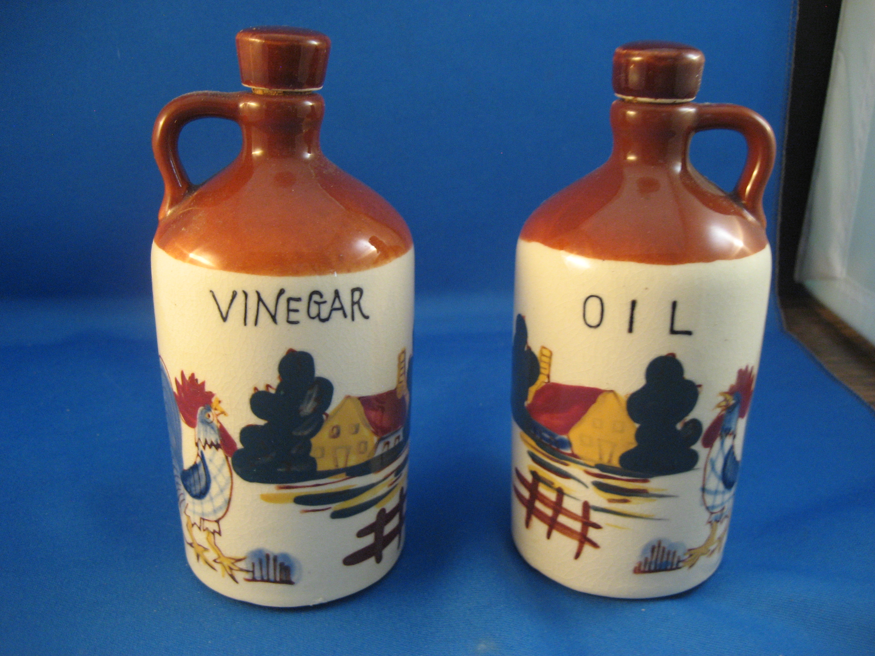 Rooster Vinegar and Oil Set