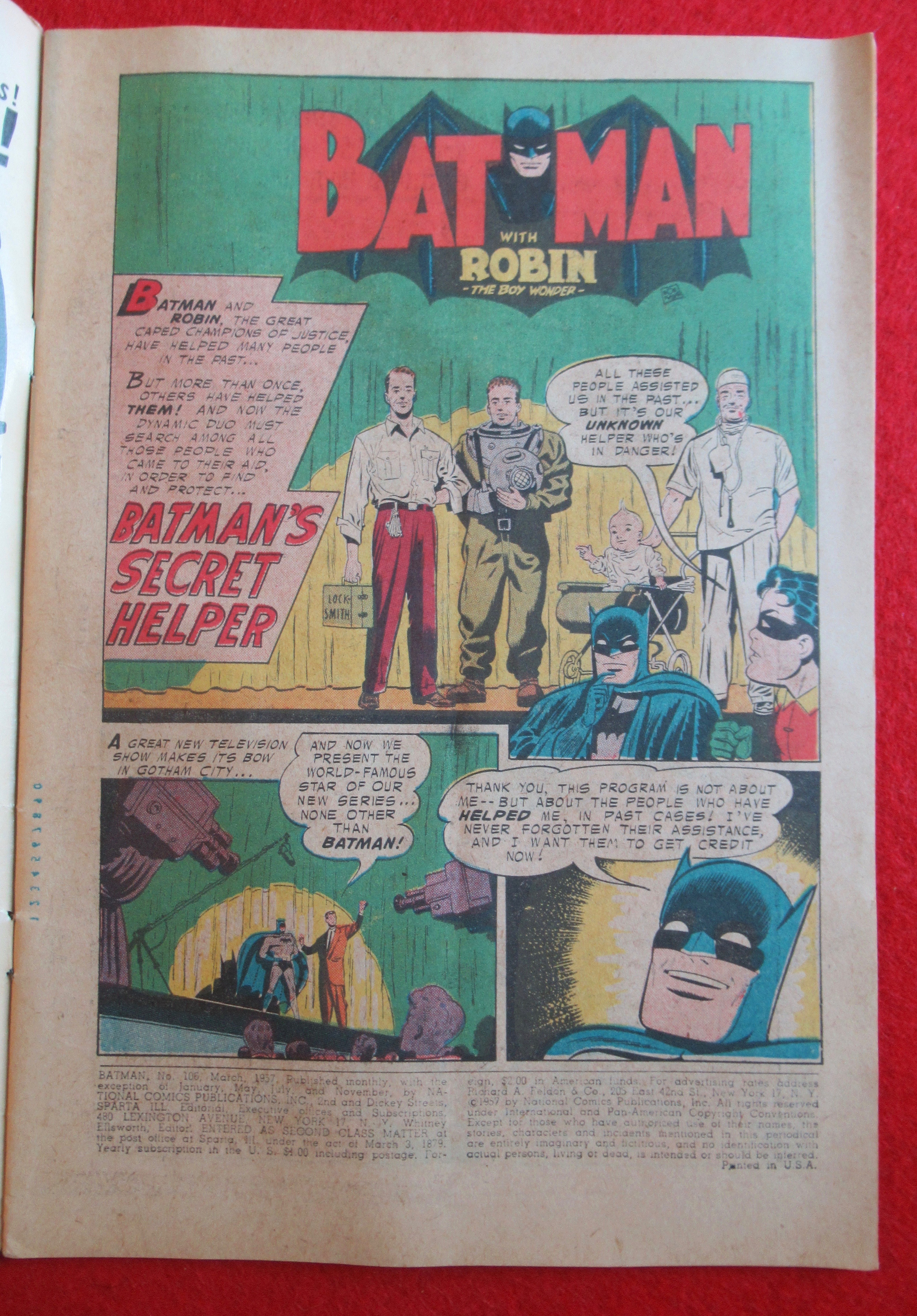 Batman Comics March 1957 The Batman Puppet
