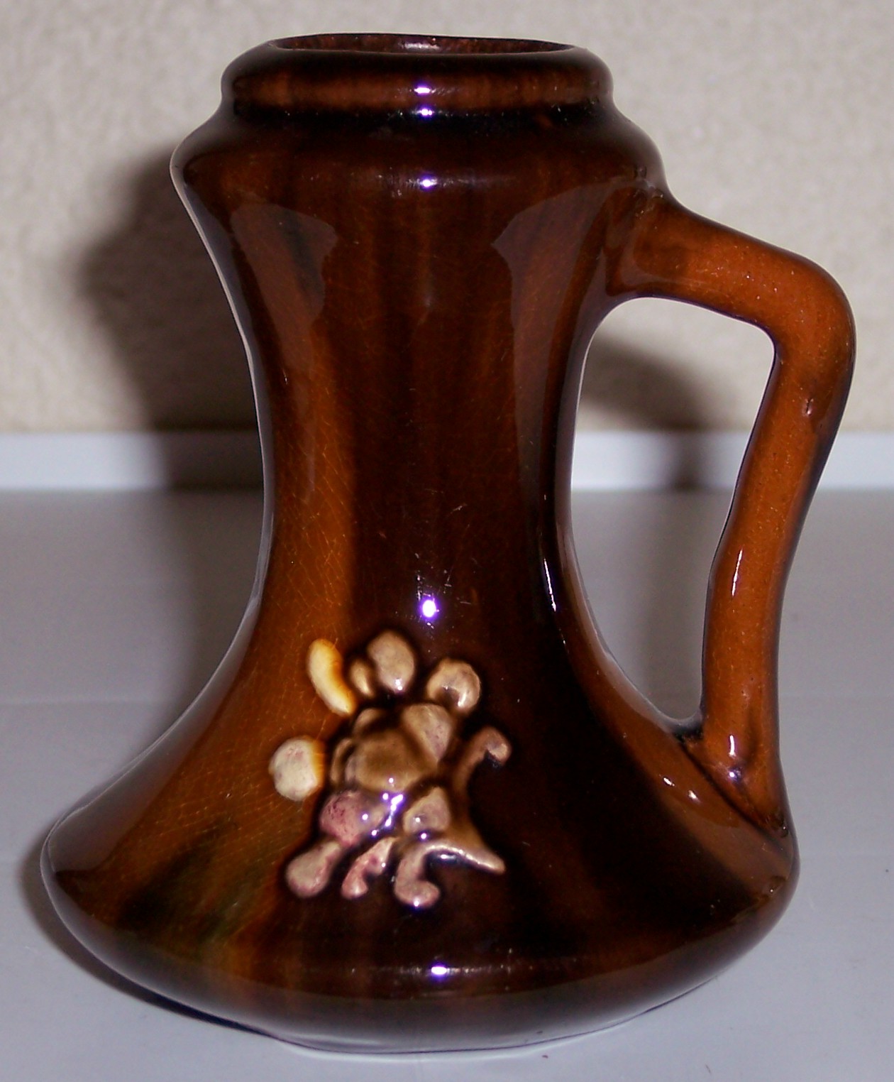 Peters And Reed Pottery Standard Glaze Decorated Vase!