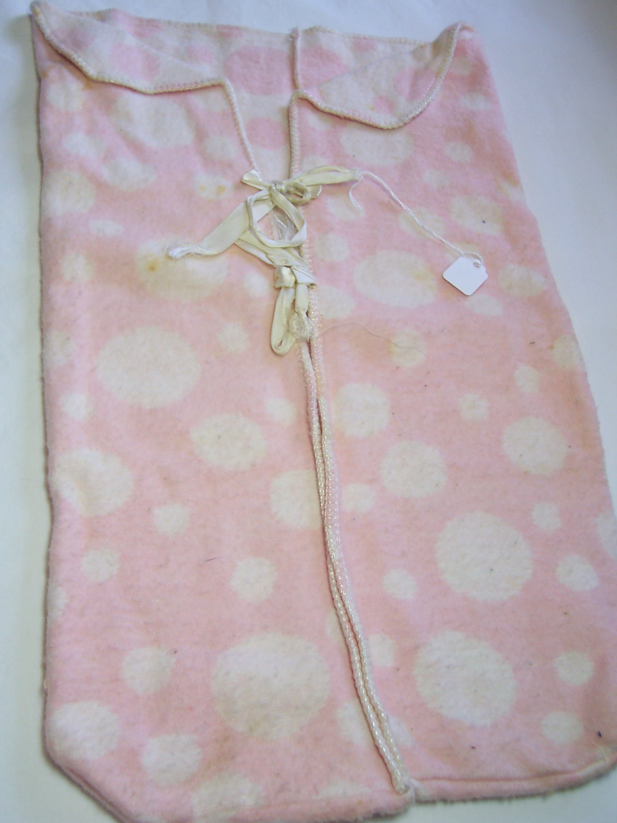 Doll Baby Bunting Pink and White