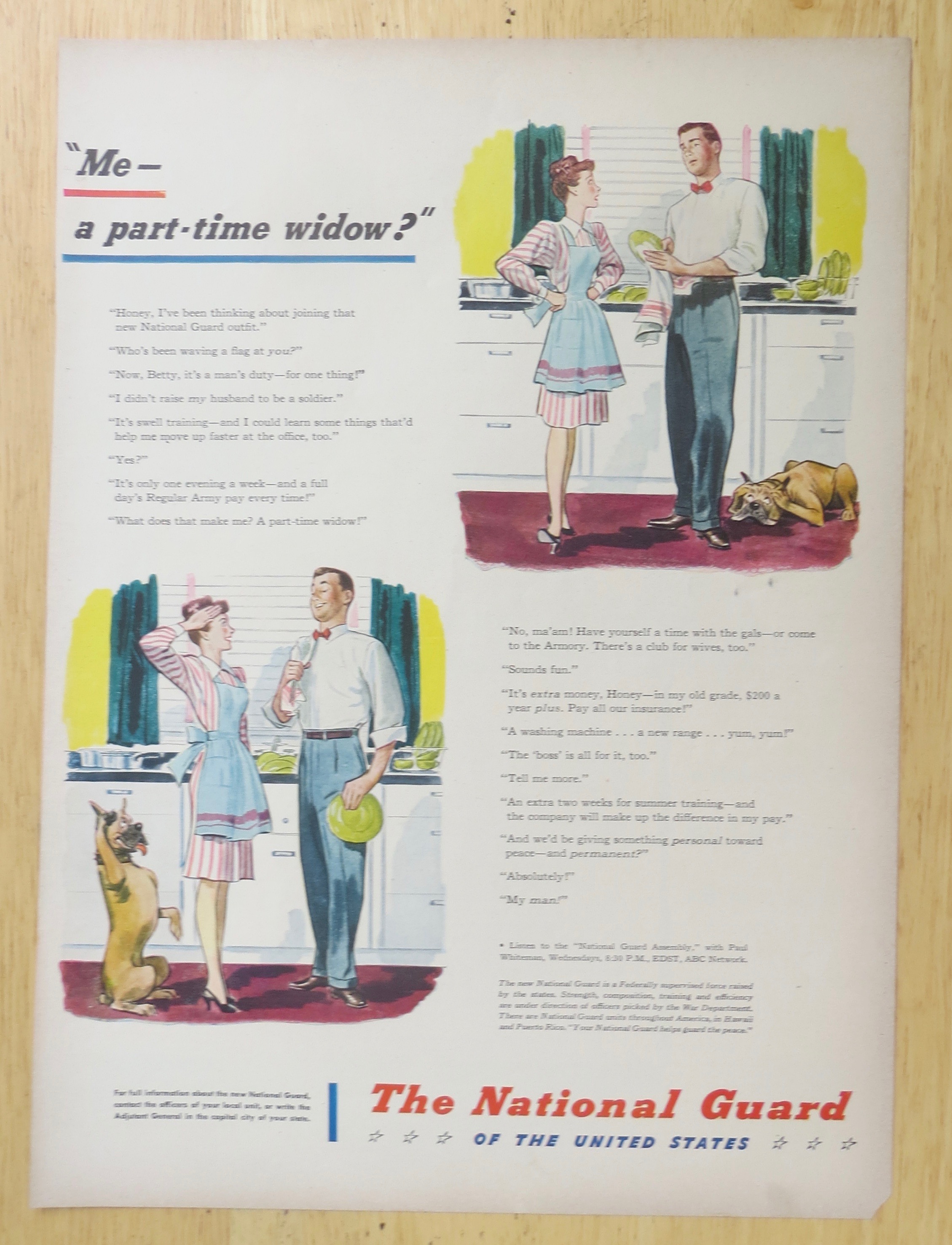 1947 The National Guard Of The U.S. w/ Husband & Wife