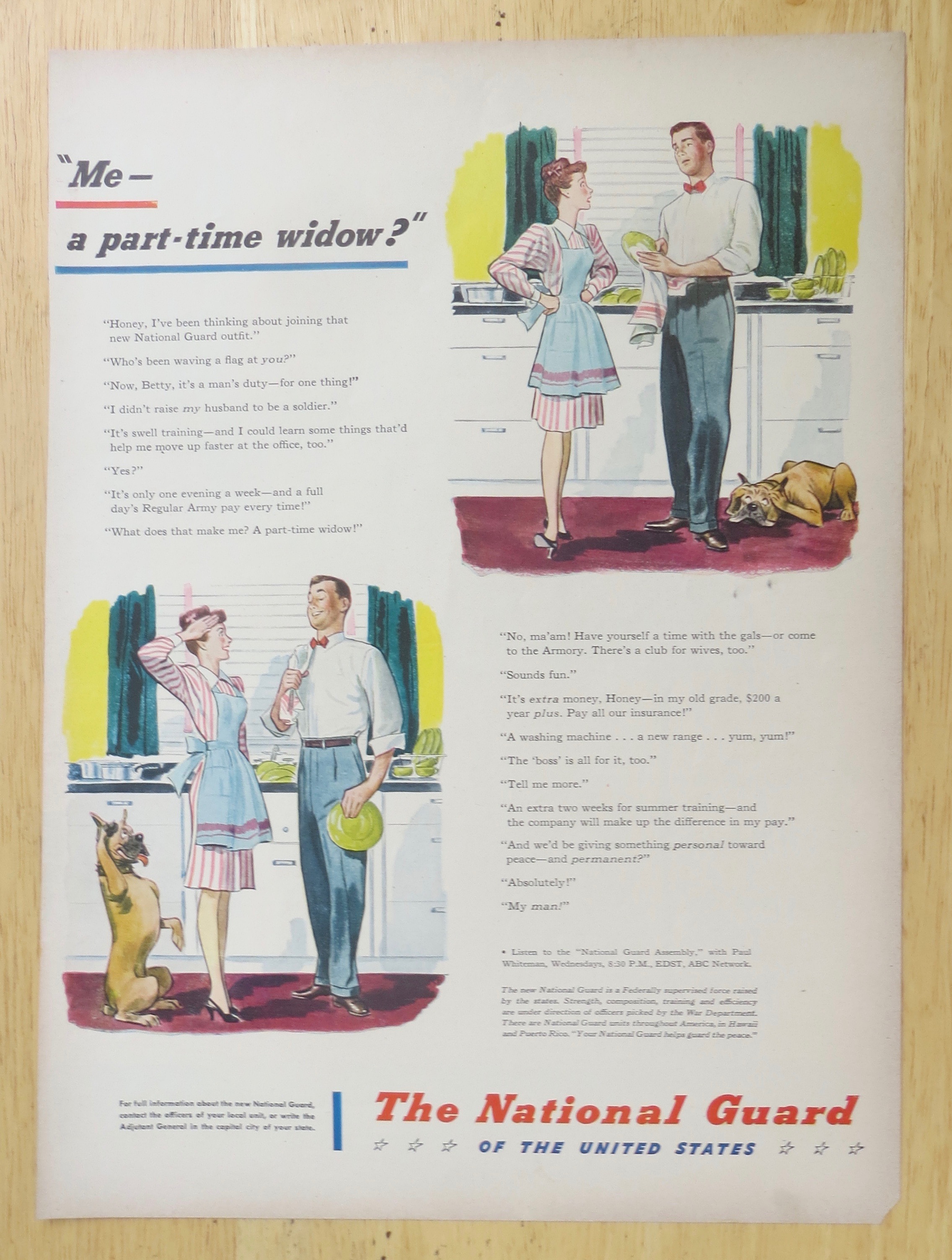 1947 The National Guard Of The U.S. w/ Husband & Wife