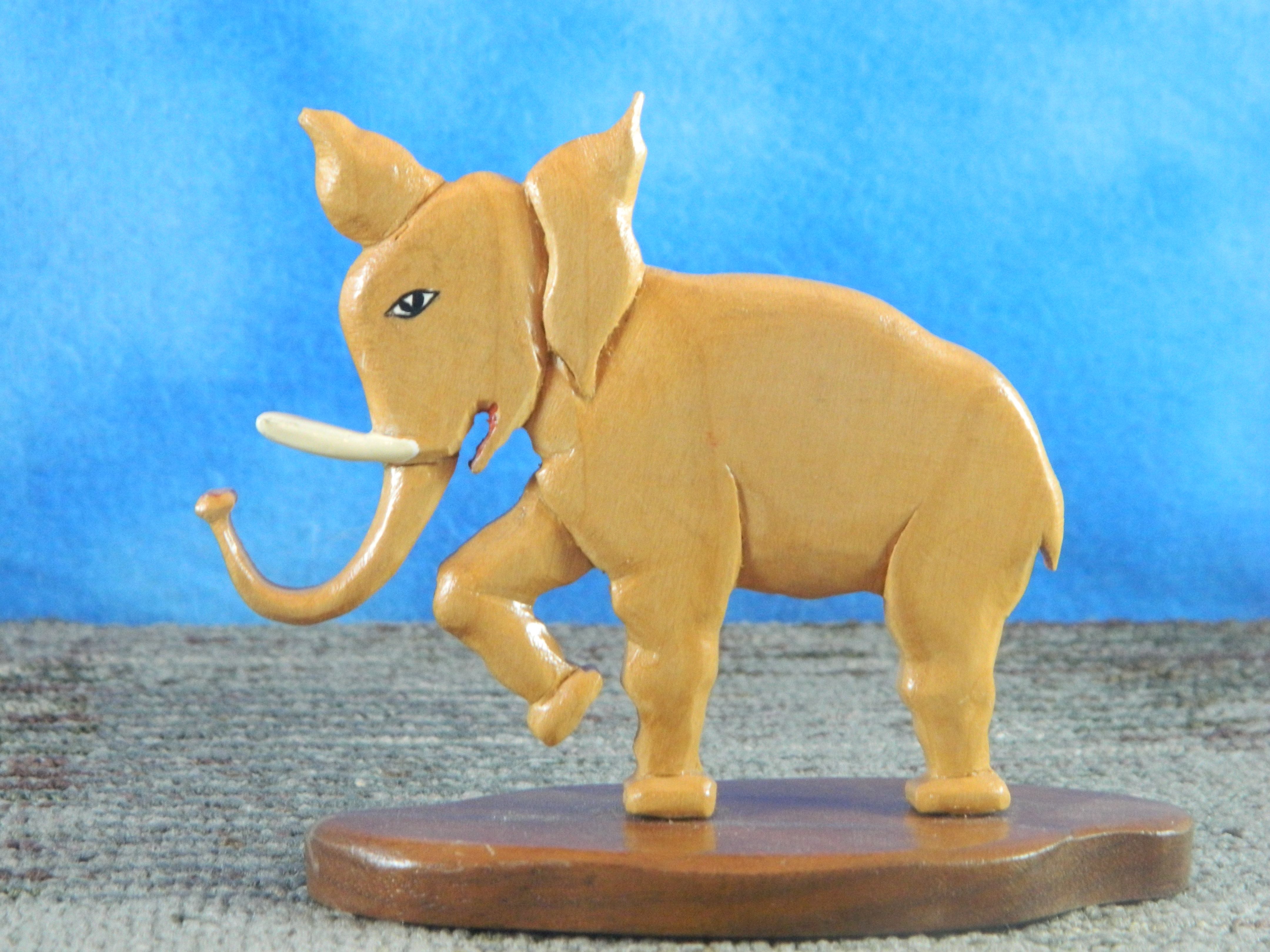 Hand Crafted Wood Elephant