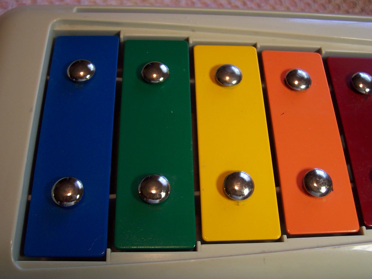 Vintage Musical Toy Xylophone & Keyboard Set