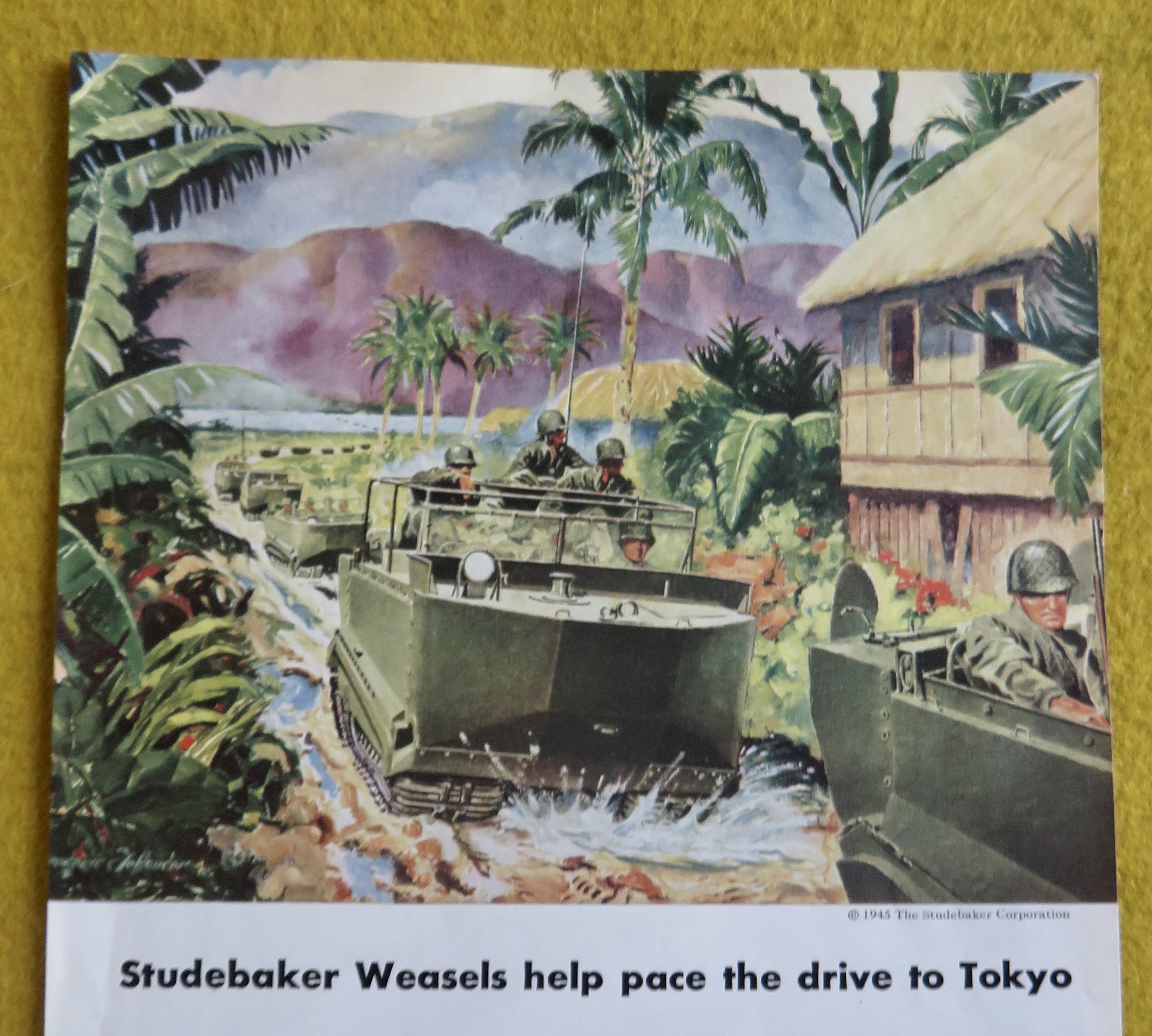 1945 Studebaker Automobile with Studebaker Weasels