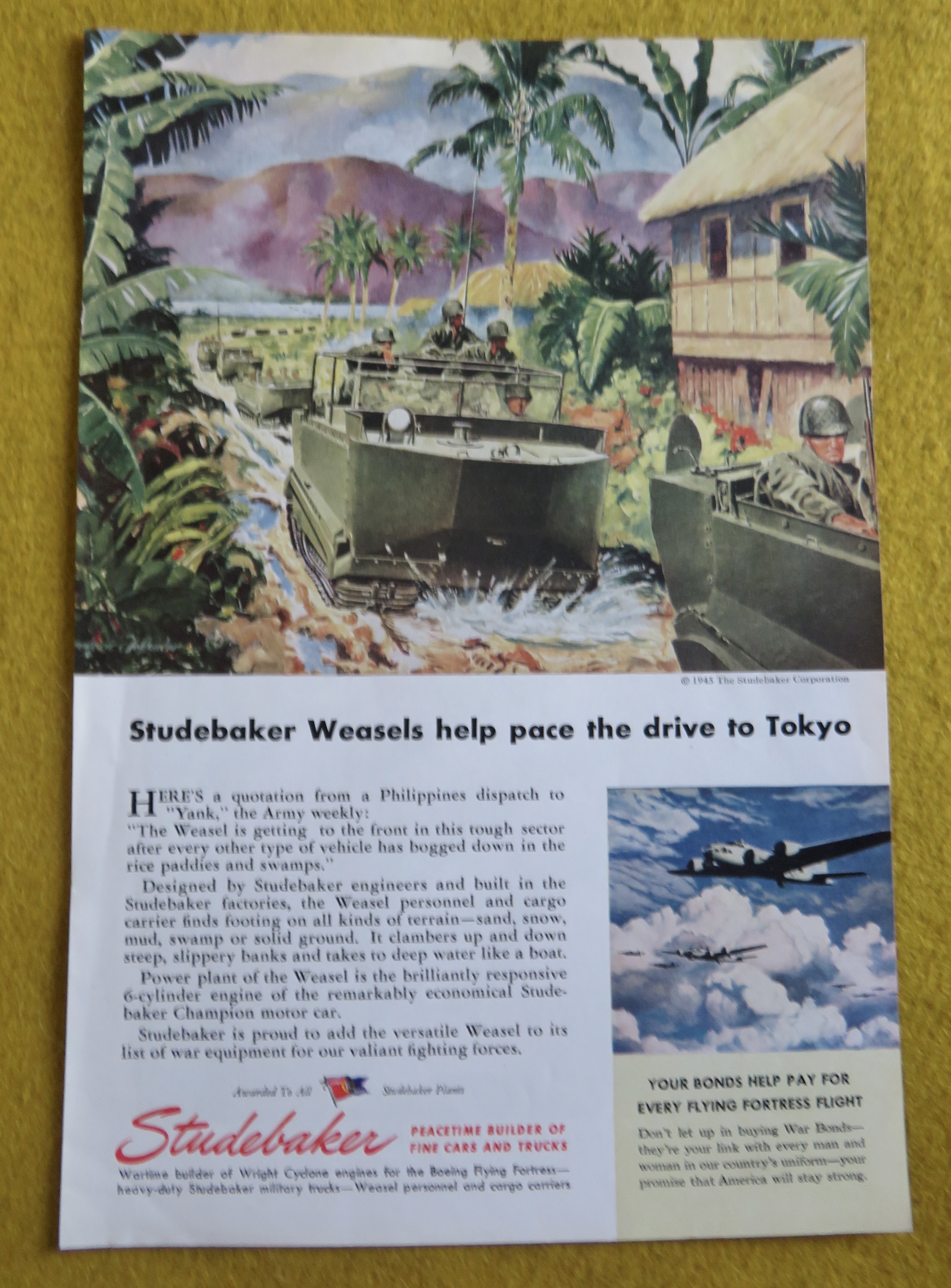 1945 Studebaker Automobile with Studebaker Weasels