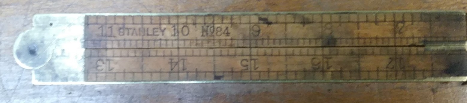 Stanley Folding Rule Brass Bound 2 ft. No. 84