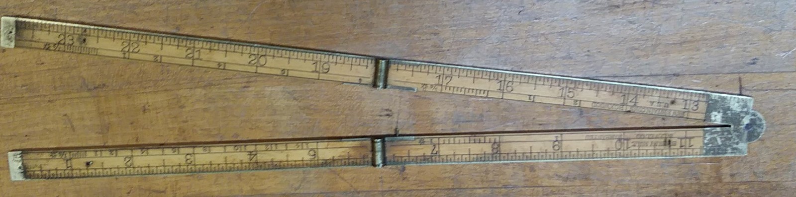 Stanley Folding Rule Brass Bound 2 ft. No. 84