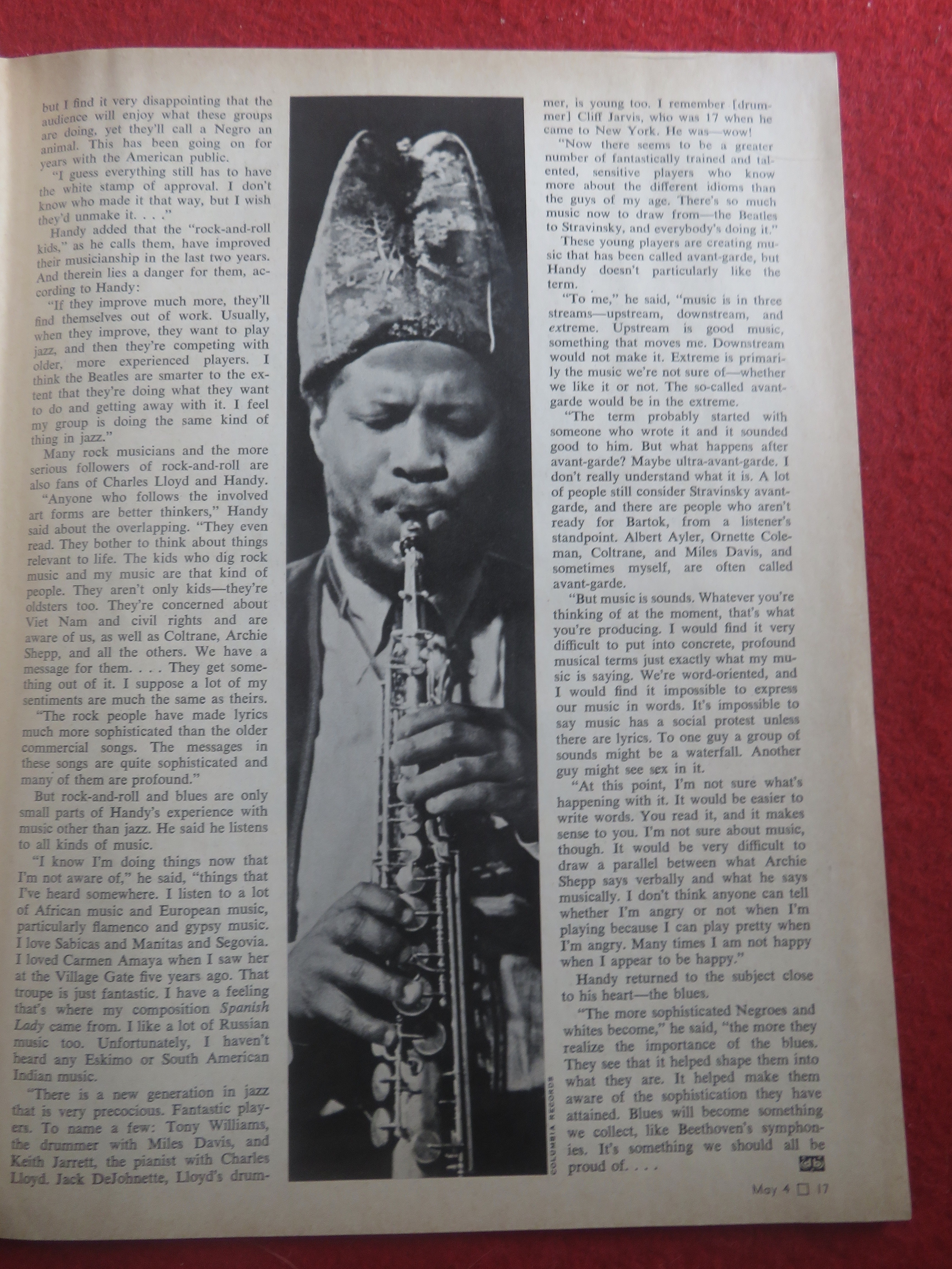 Down Beat Magazine May 4, 1967 John Handy & The Blues