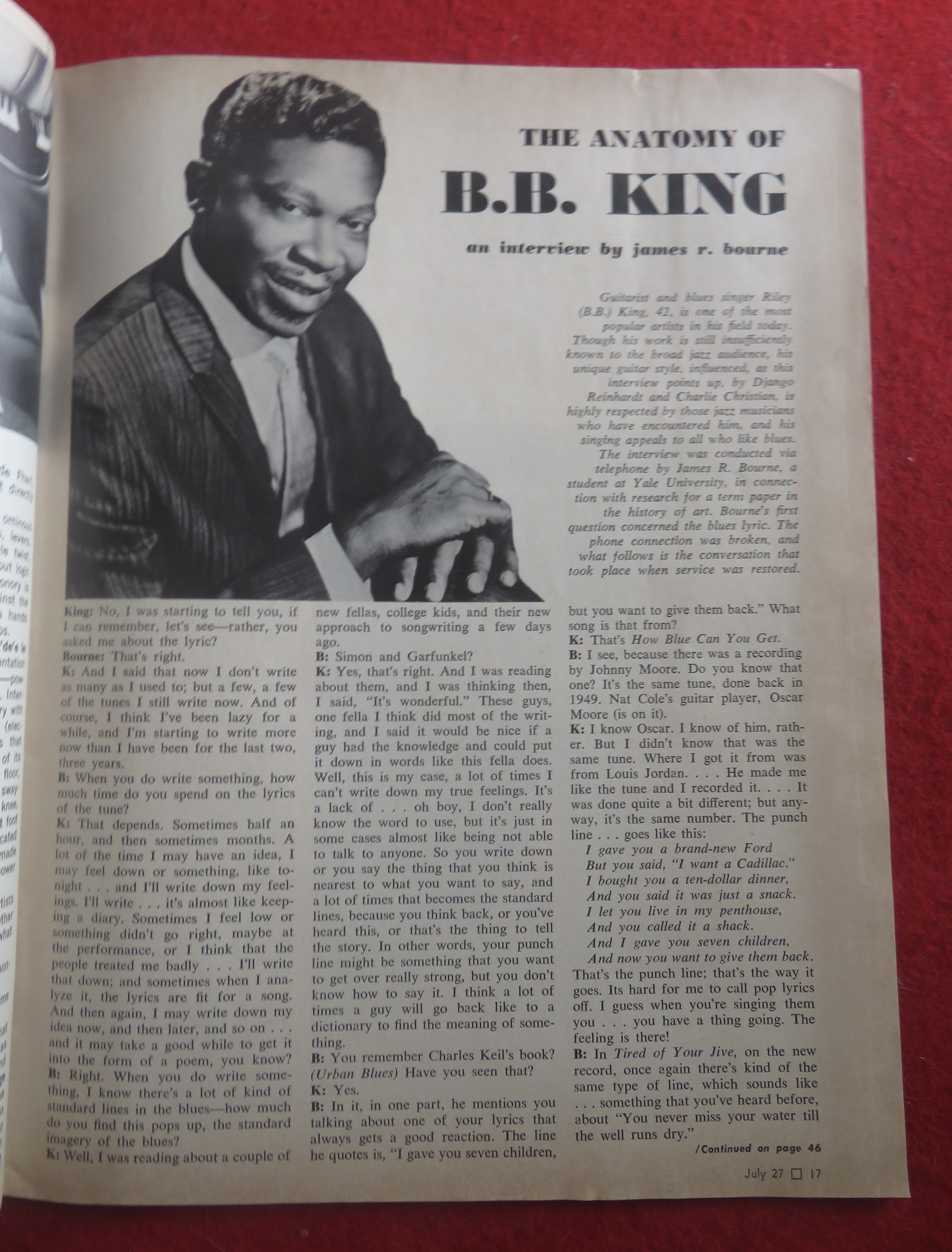 Downbeat Magazine July 27, 1967 Sarah Vaughan Today
