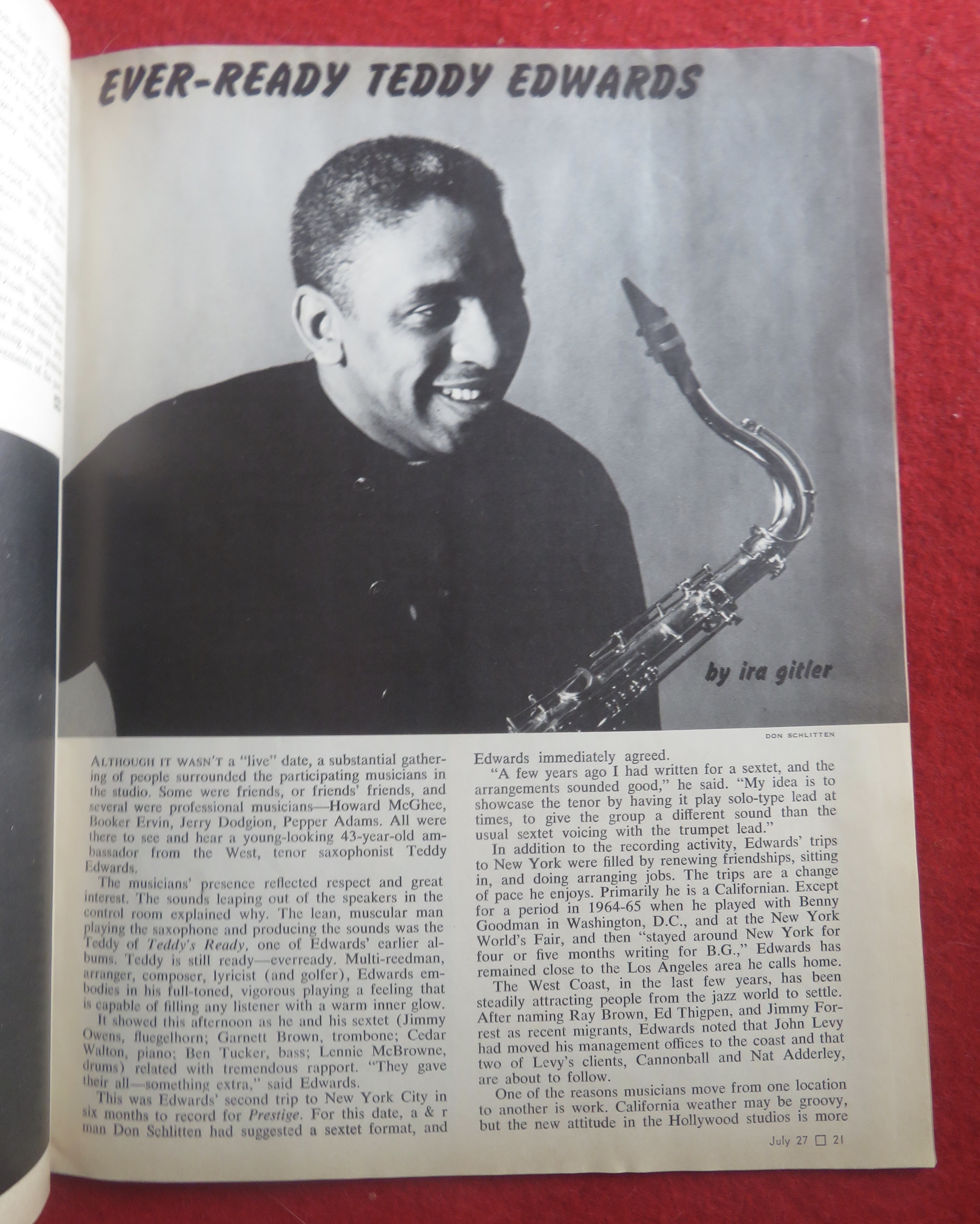 Downbeat Magazine July 27, 1967 Sarah Vaughan Today