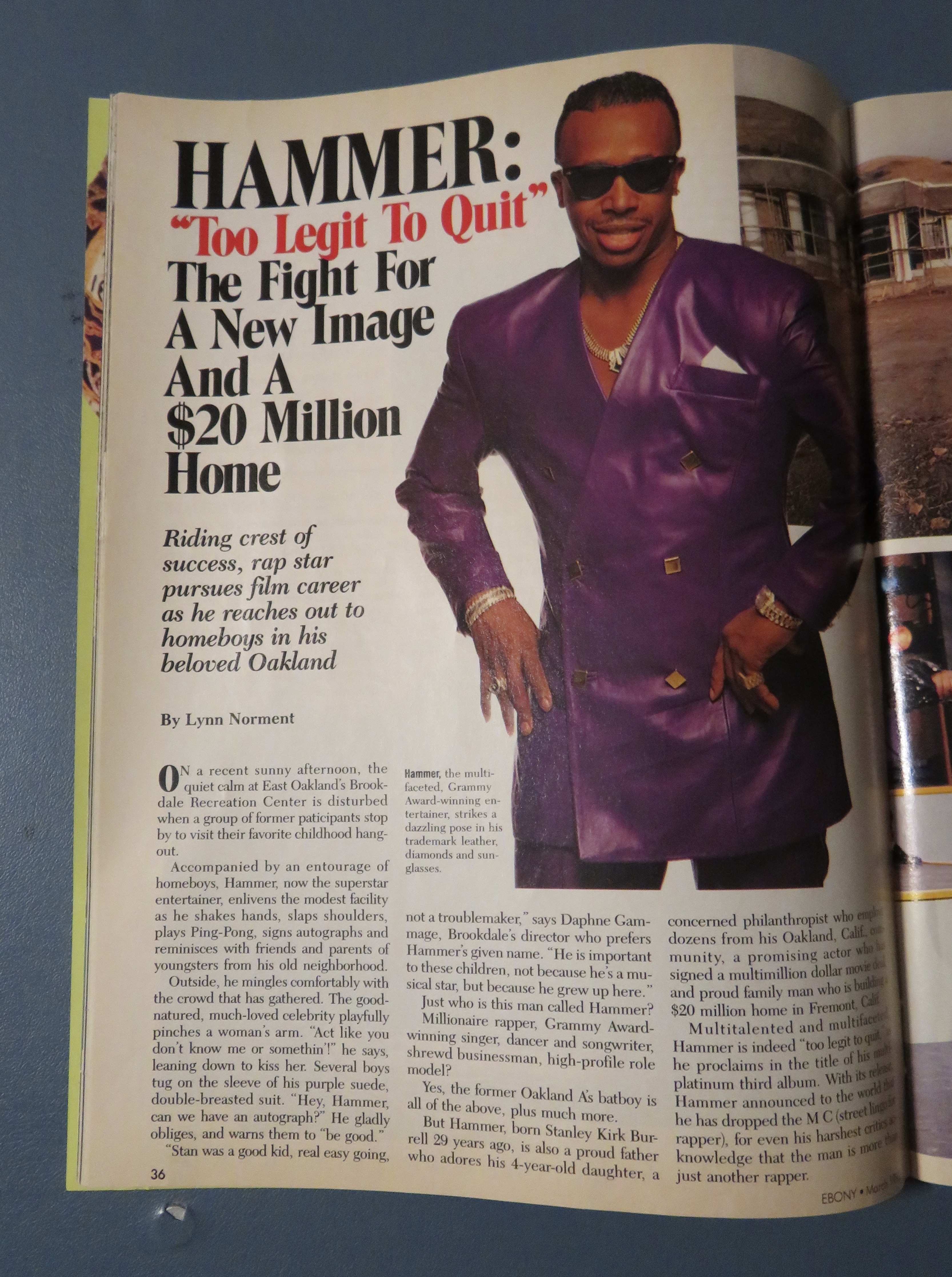 Ebony Magazine March 1992 M C Hammer