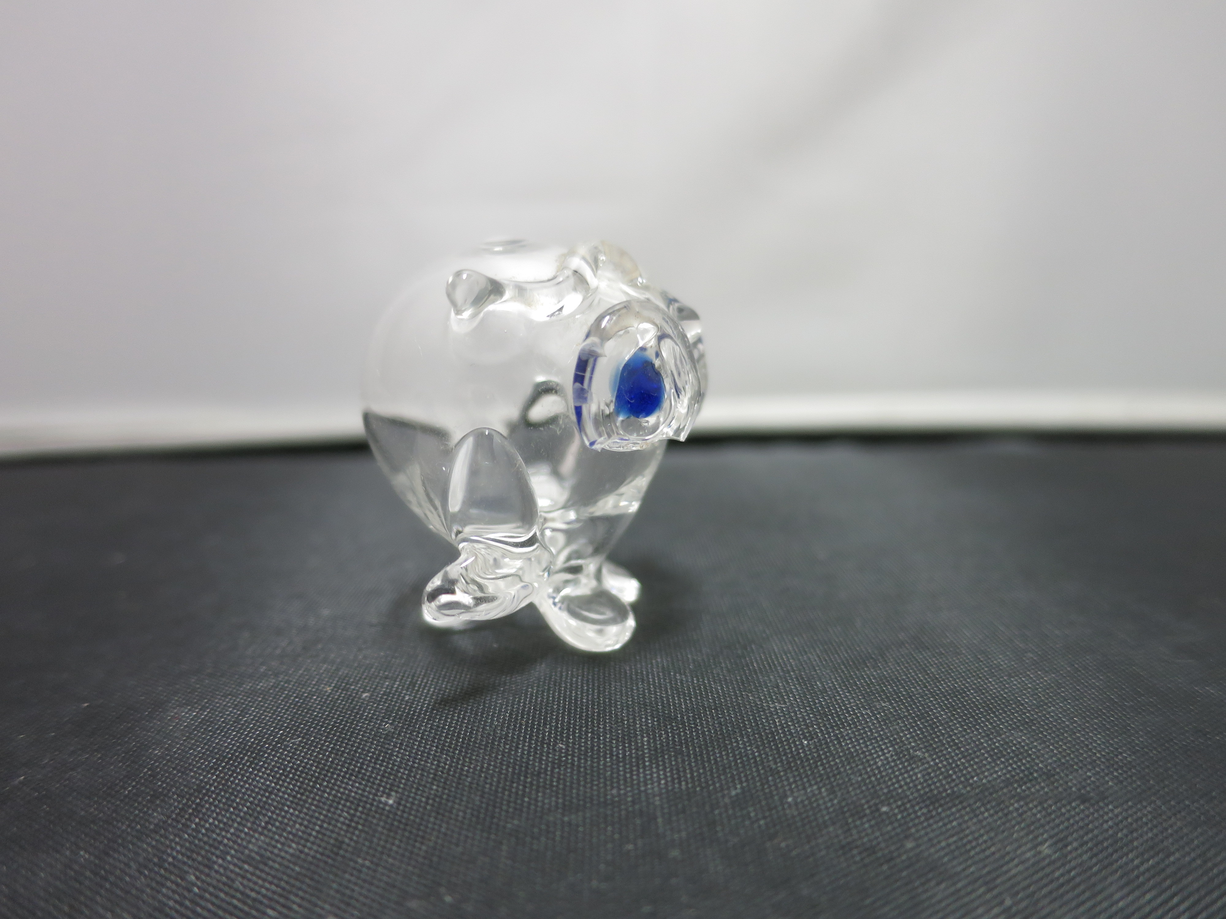 Blown Glass Owl Figurine miniature 1 1/2 inch