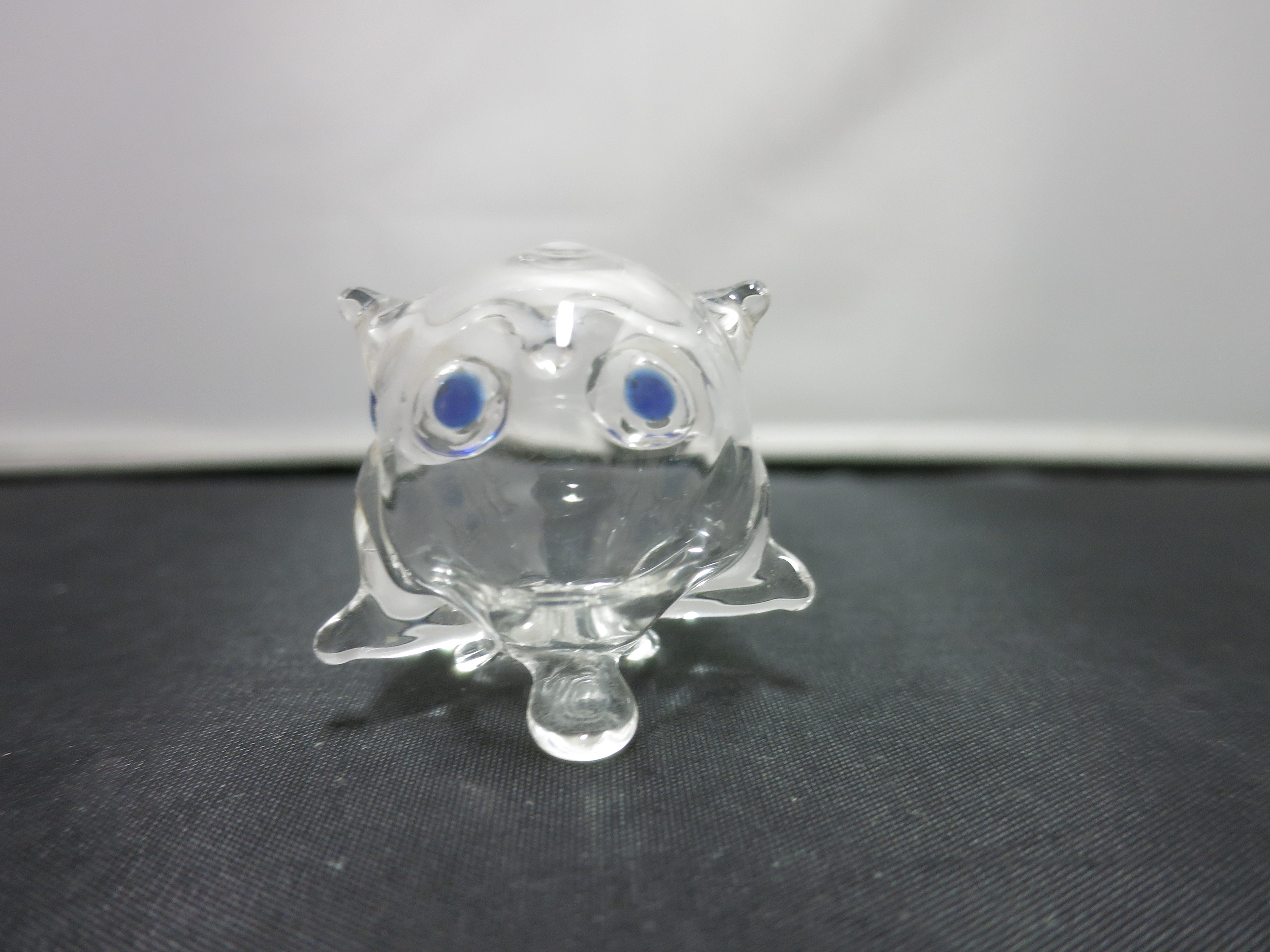 Blown Glass Owl Figurine miniature 1 1/2 inch
