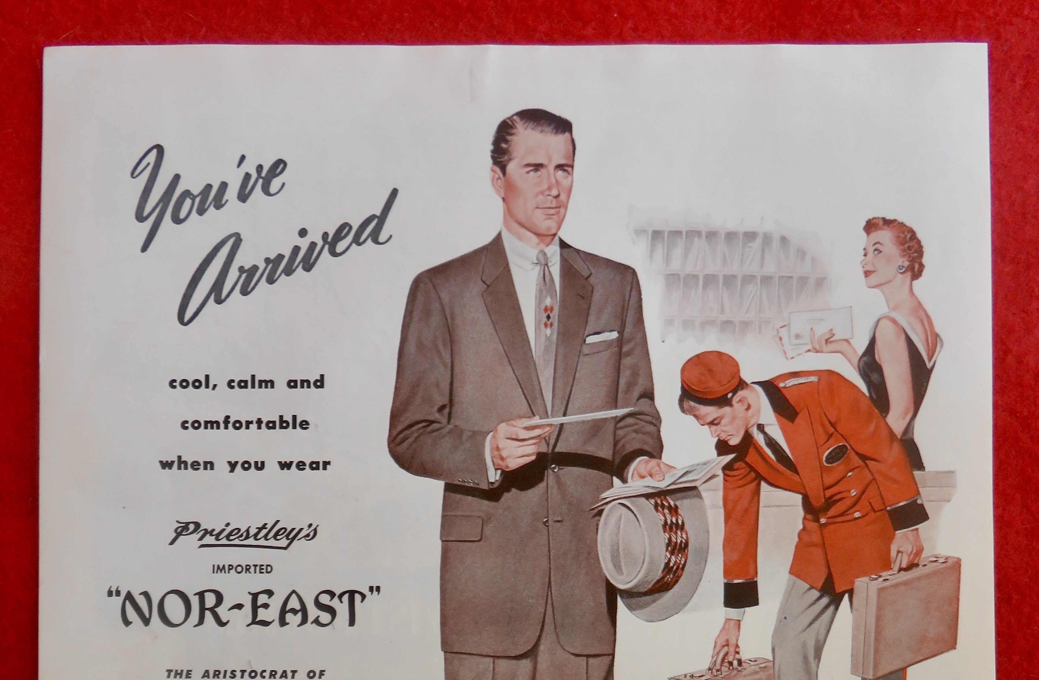 1950's Priestley Nor-East Suit with Man Dressed in Suit