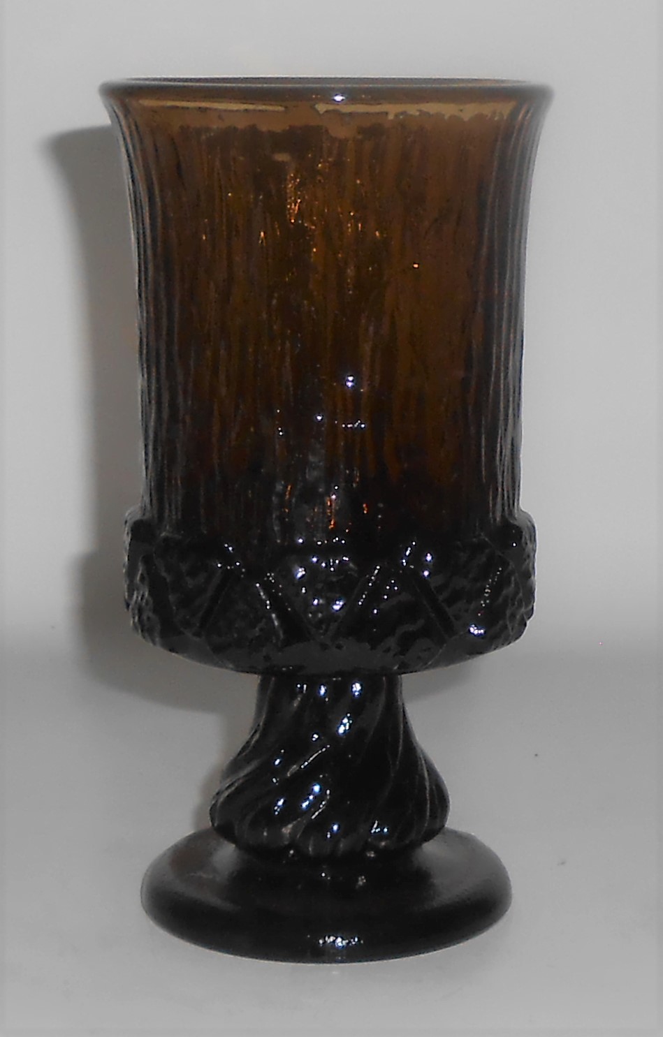 Fostoria Glass Sorrento Brown Water Glass