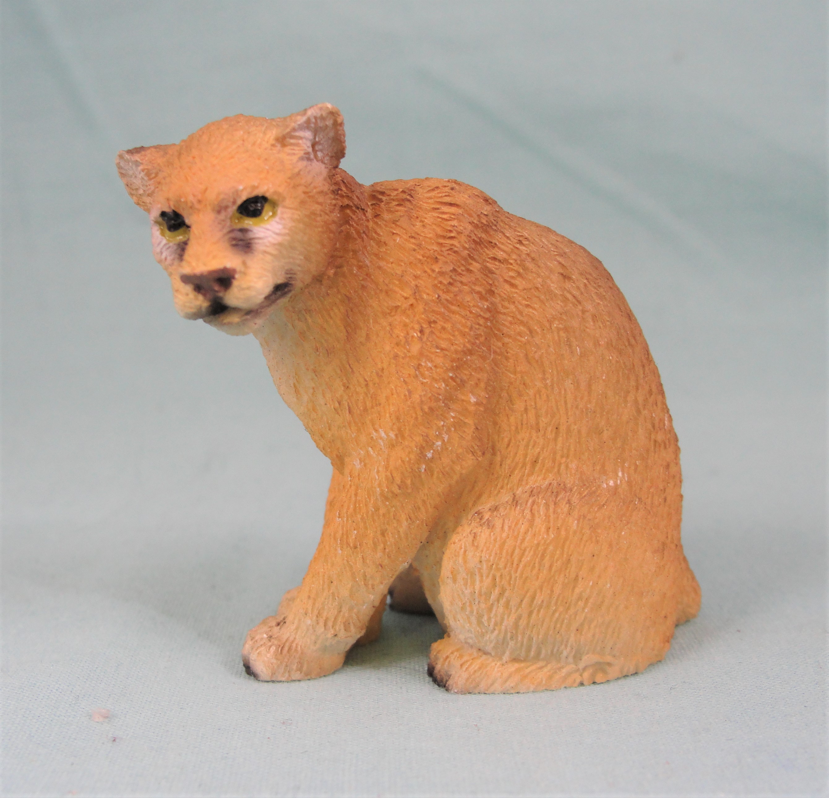 Miniature Cougar Sitting Resin