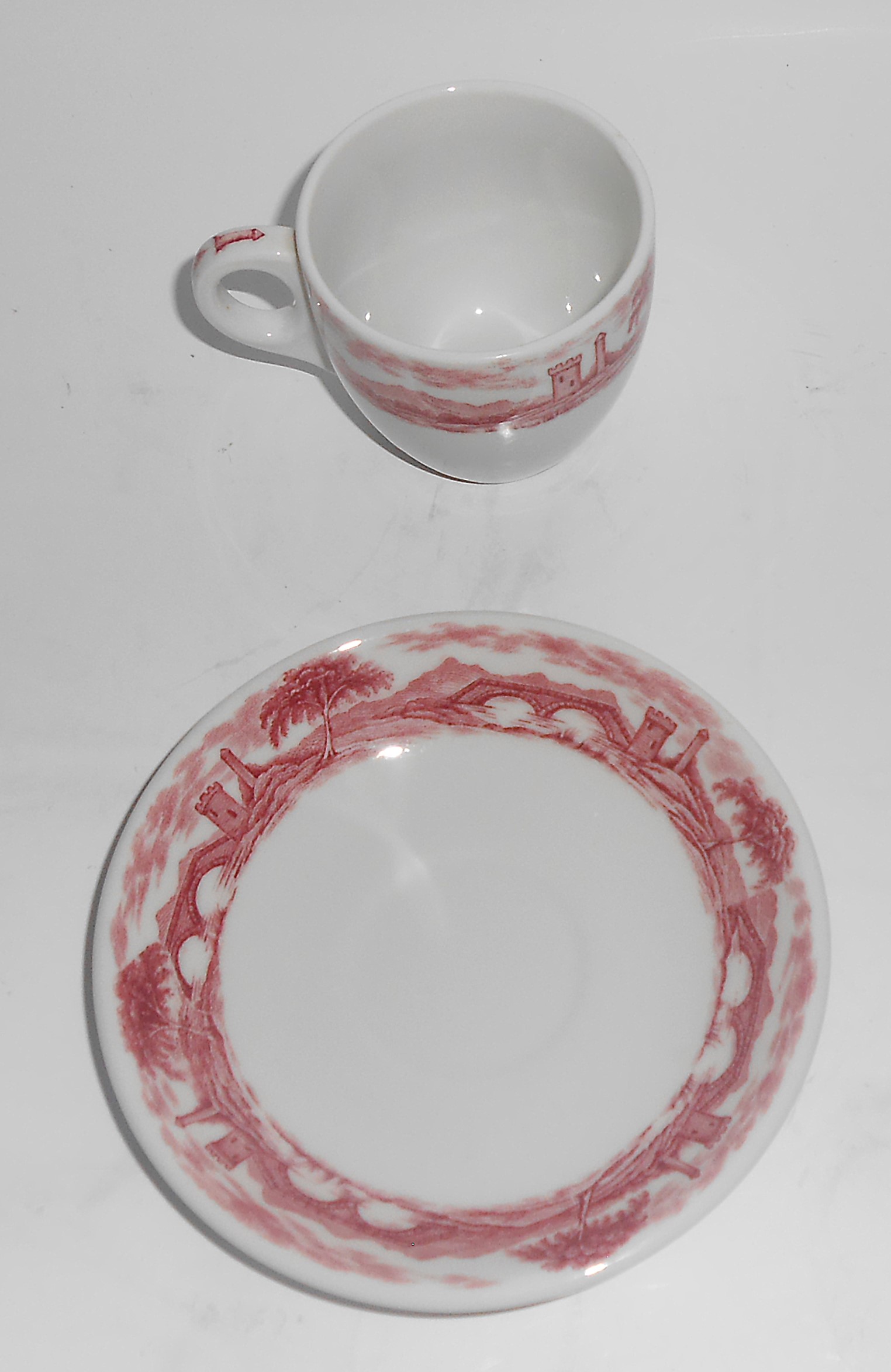 Mayer China Restaurant Ware Red Devon Demitasse Cup & S