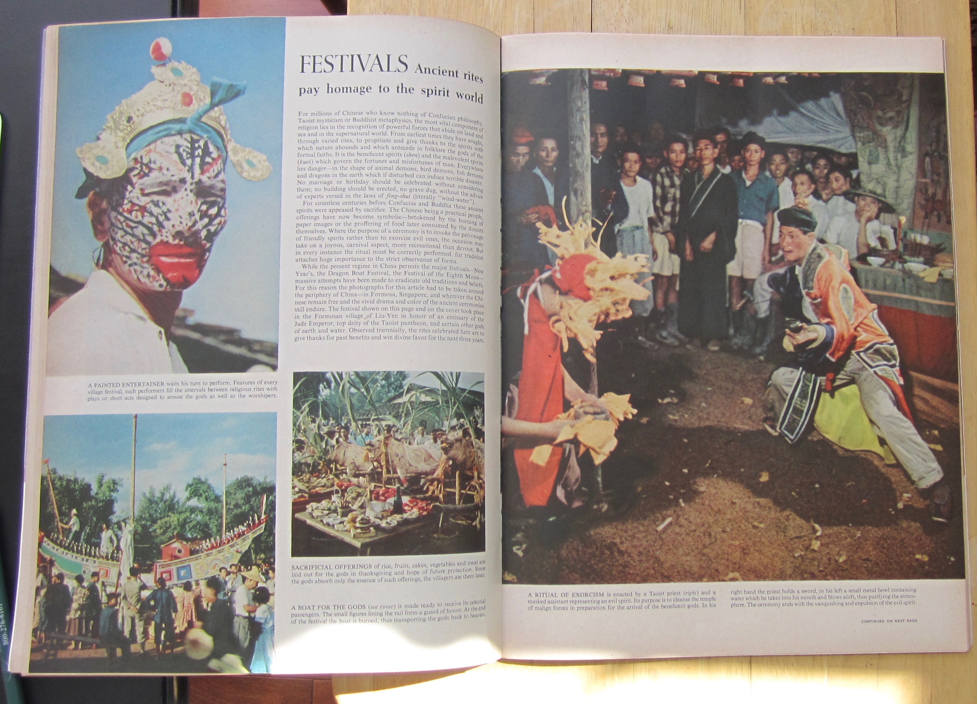 Life Magazine-April 4, 1955-Earth Gods' Festival Boat