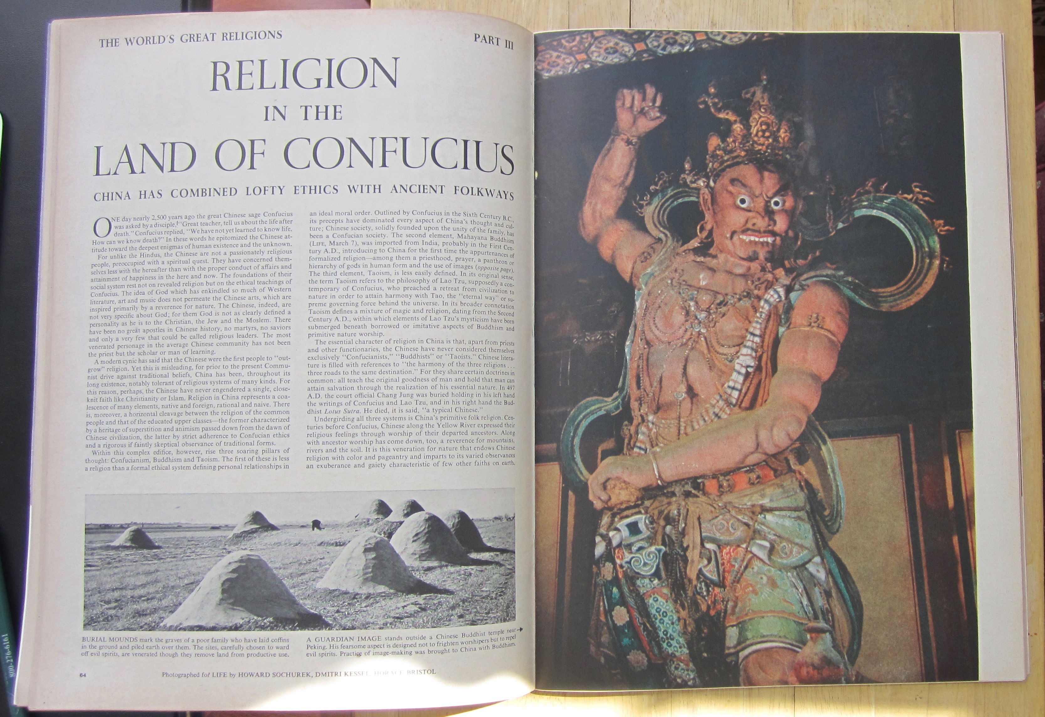 Life Magazine-April 4, 1955-Earth Gods' Festival Boat