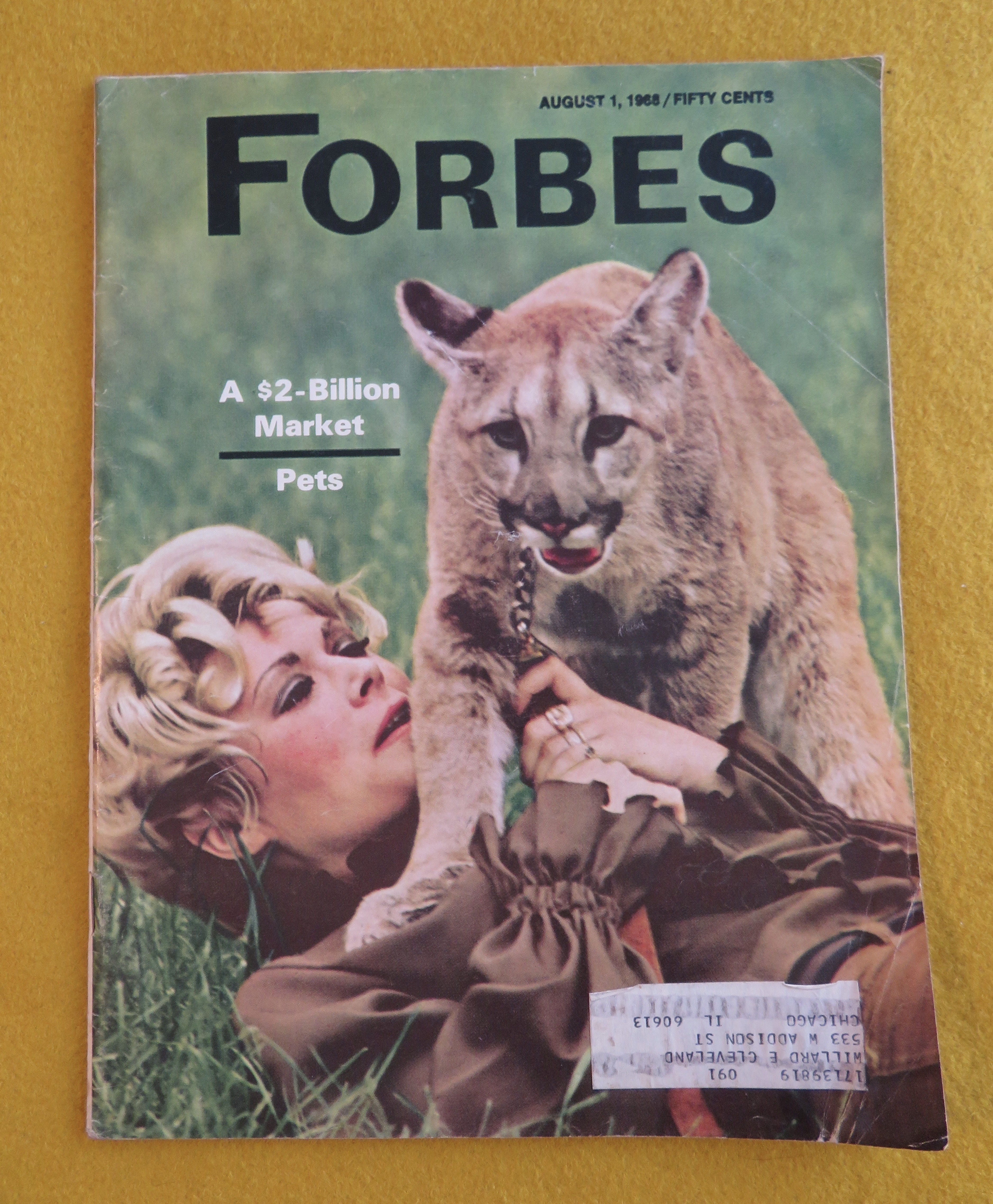 Forbes Magazine August 1, 1968 Pets