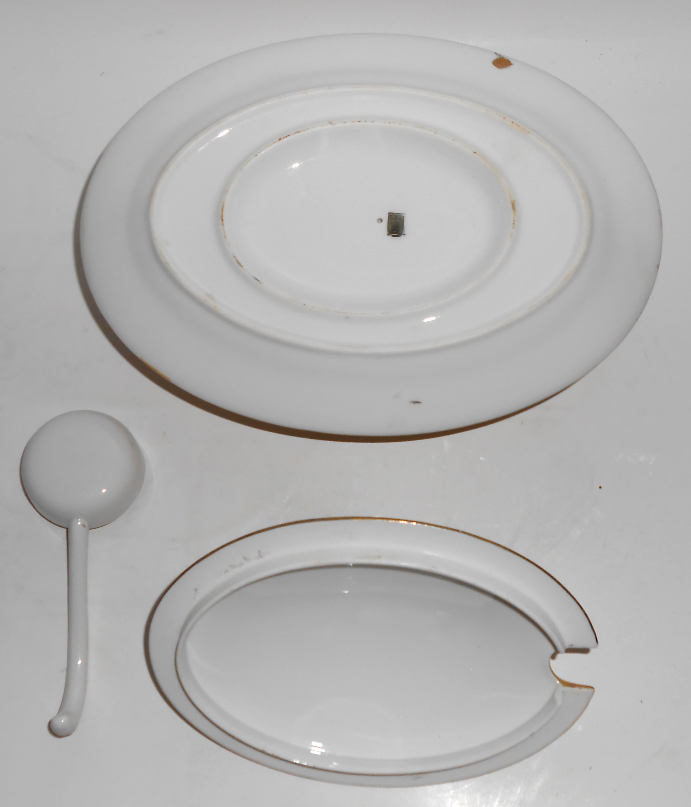 Nishida Japan Porcelain China 22k Yellow Black Bamboo F