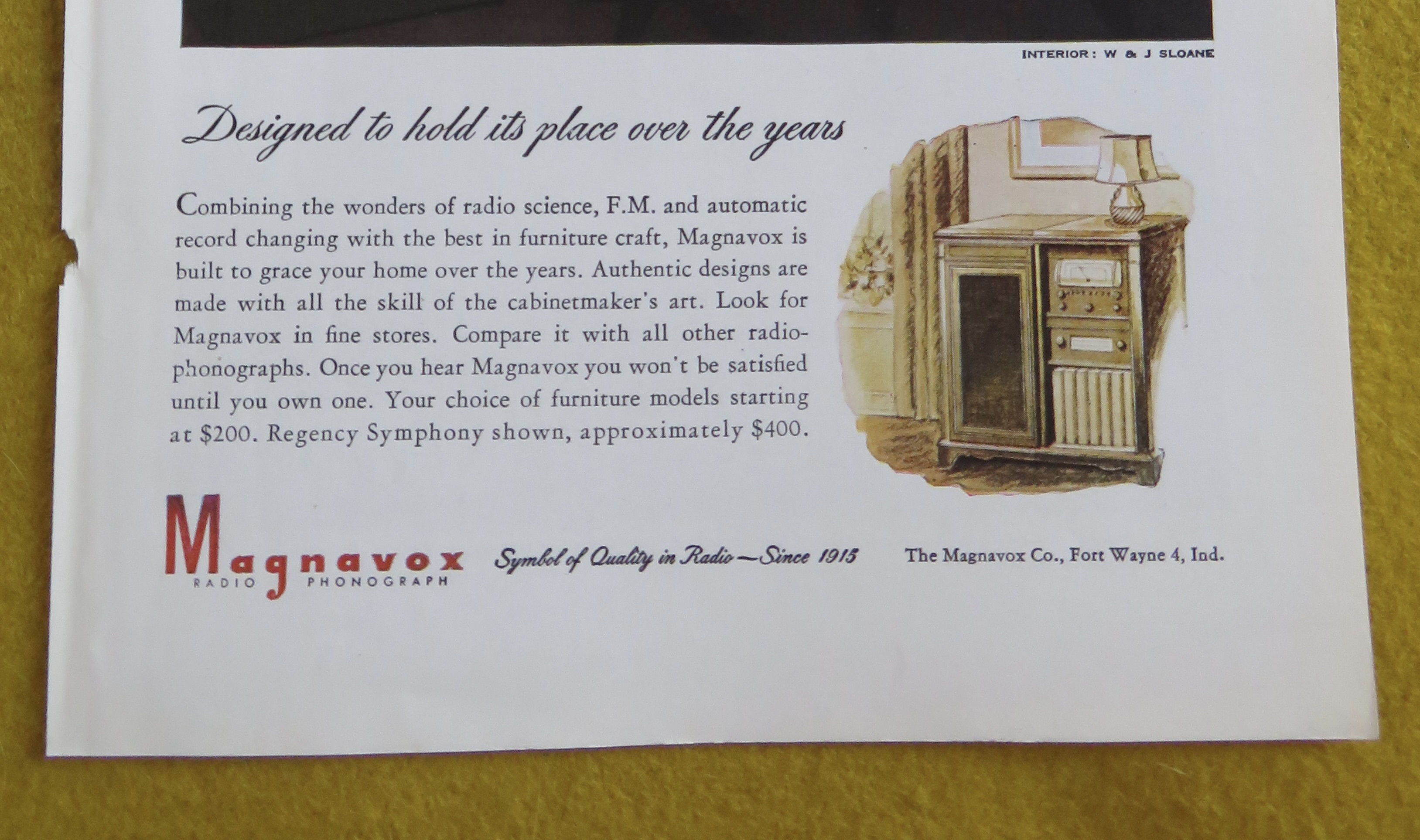 1946 Magnavox Radio with Two Couples Listen To Radio