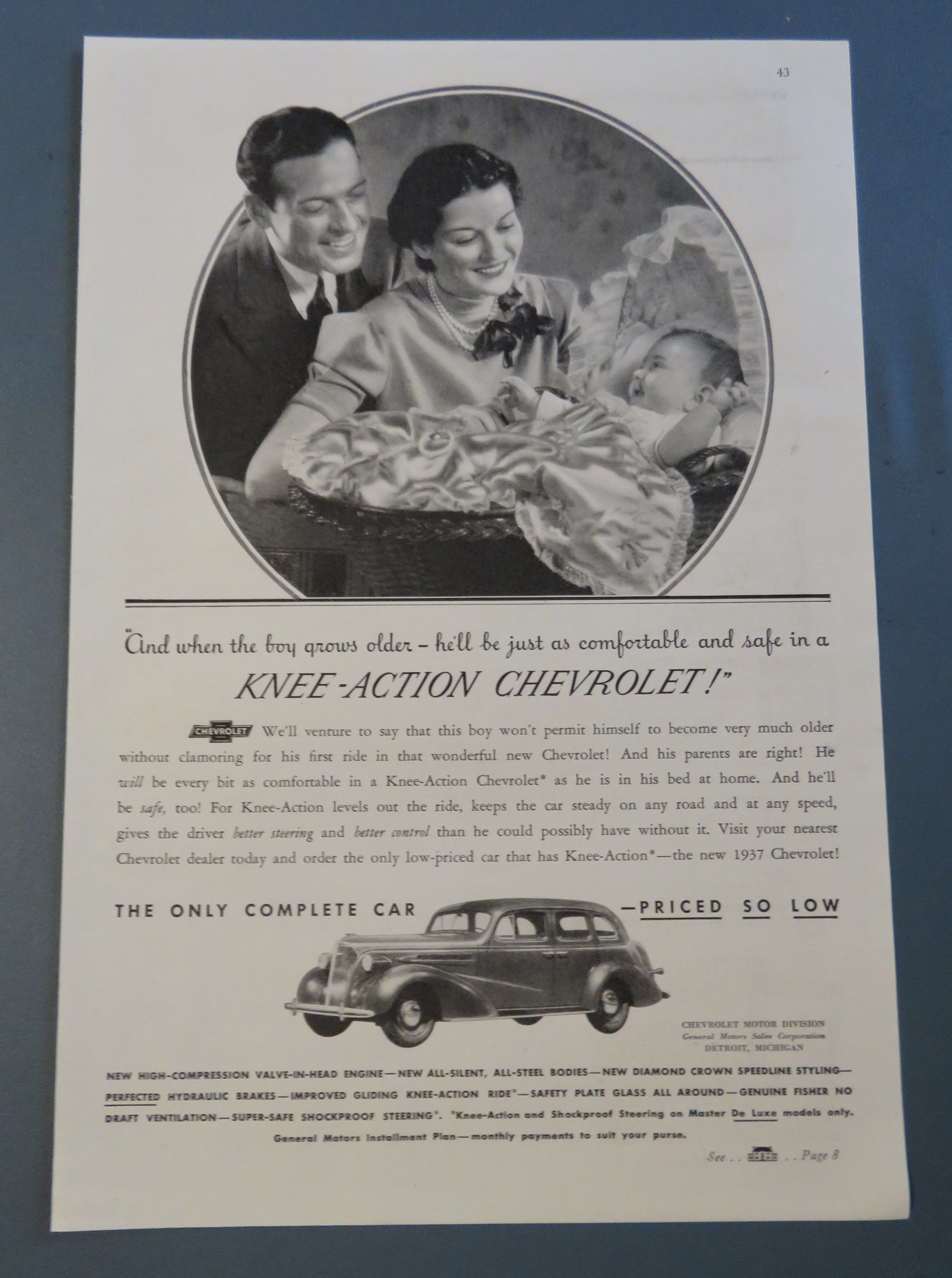 1937 Chevrolet Knee Action with Man, Woman & Baby