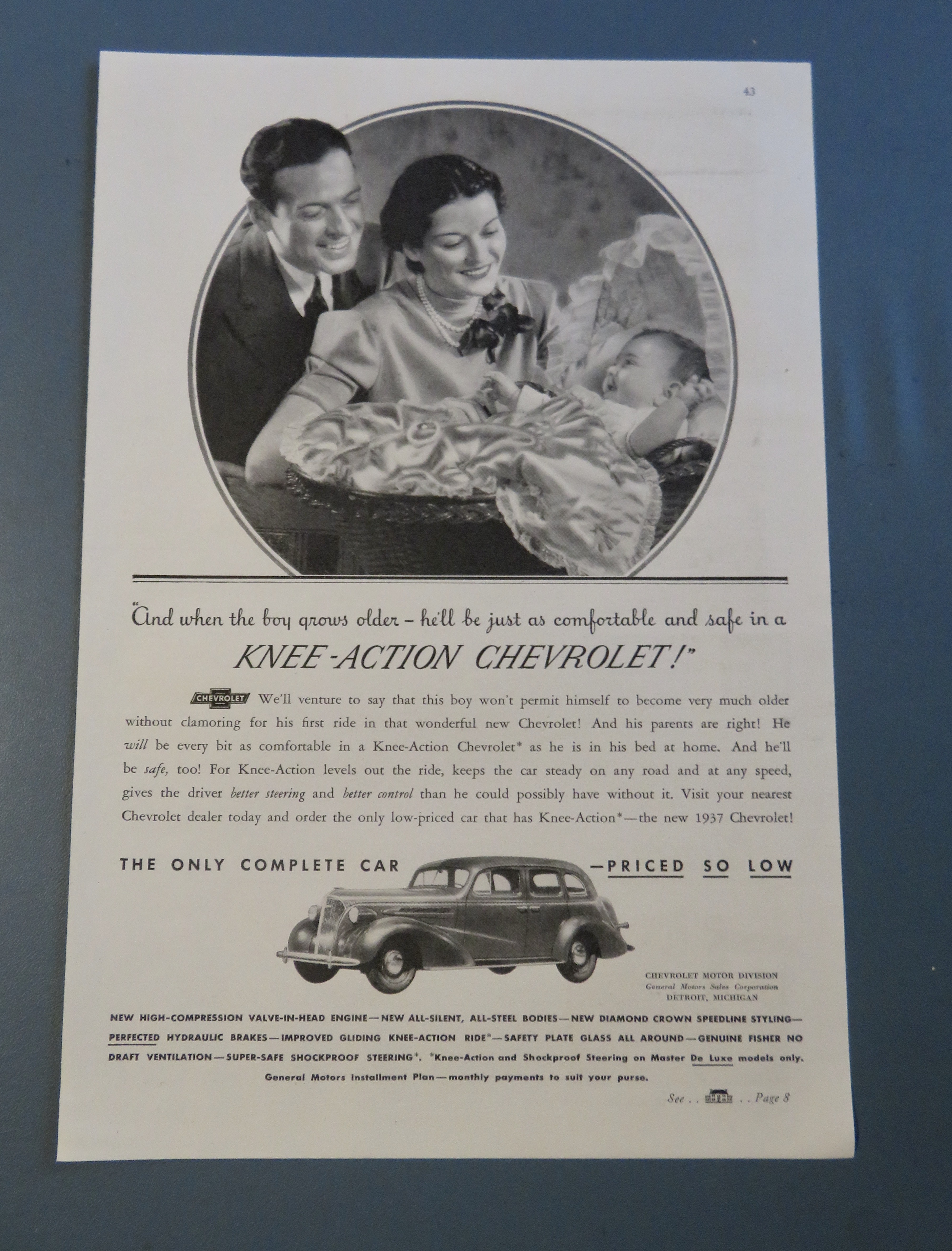1937 Chevrolet Knee Action with Man, Woman & Baby